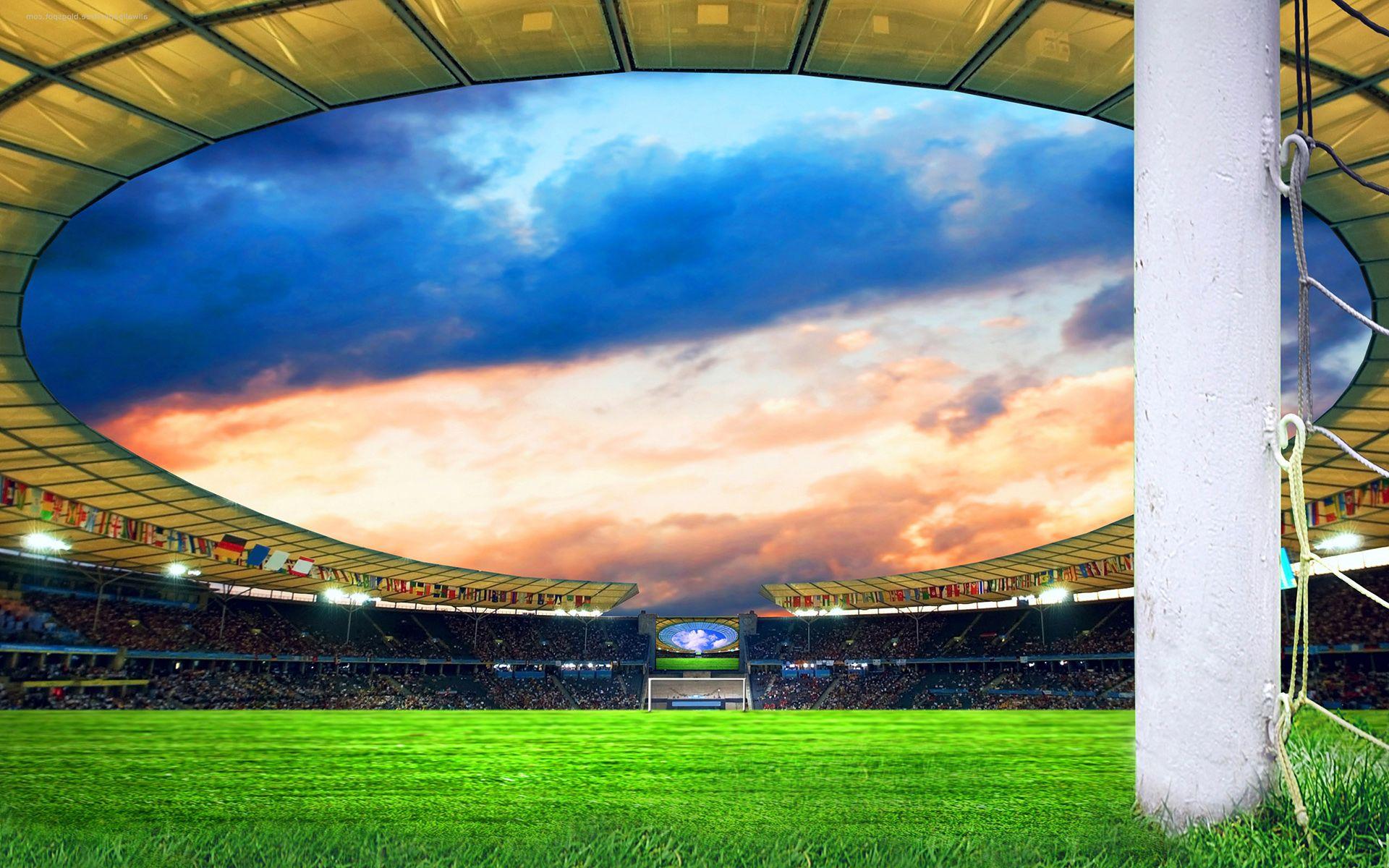 Football Stadium HD Wallpaper Background