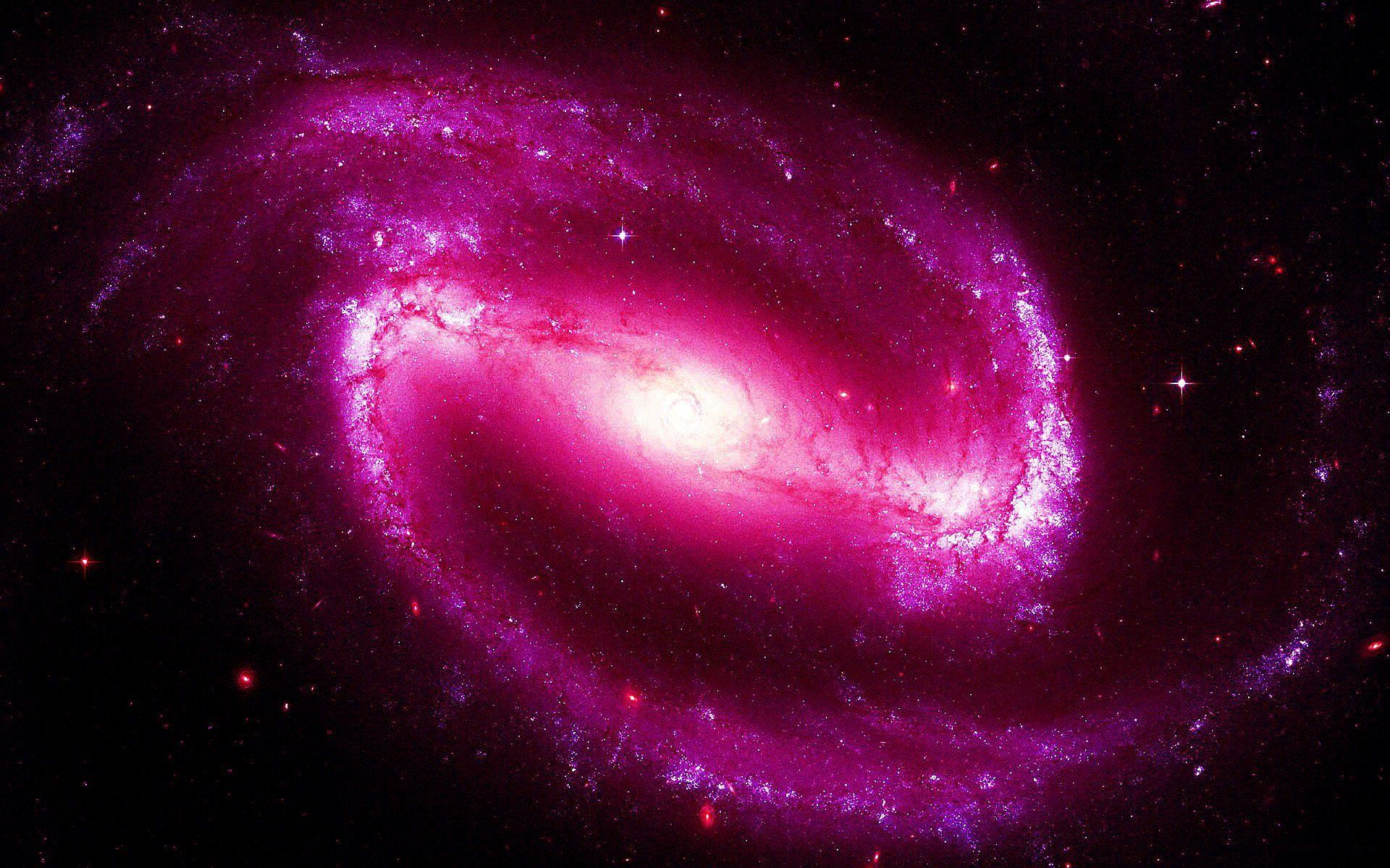 hot pink galaxy background