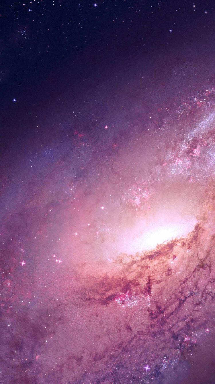 Download Man Silhouette Over Pink Galaxy Iphone Wallpaper  Wallpaperscom
