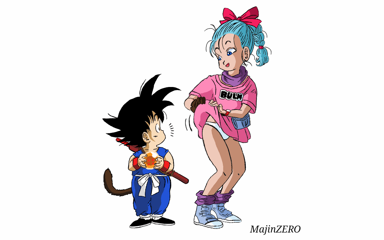 Son Goku and Bulma (Dragon Ball)