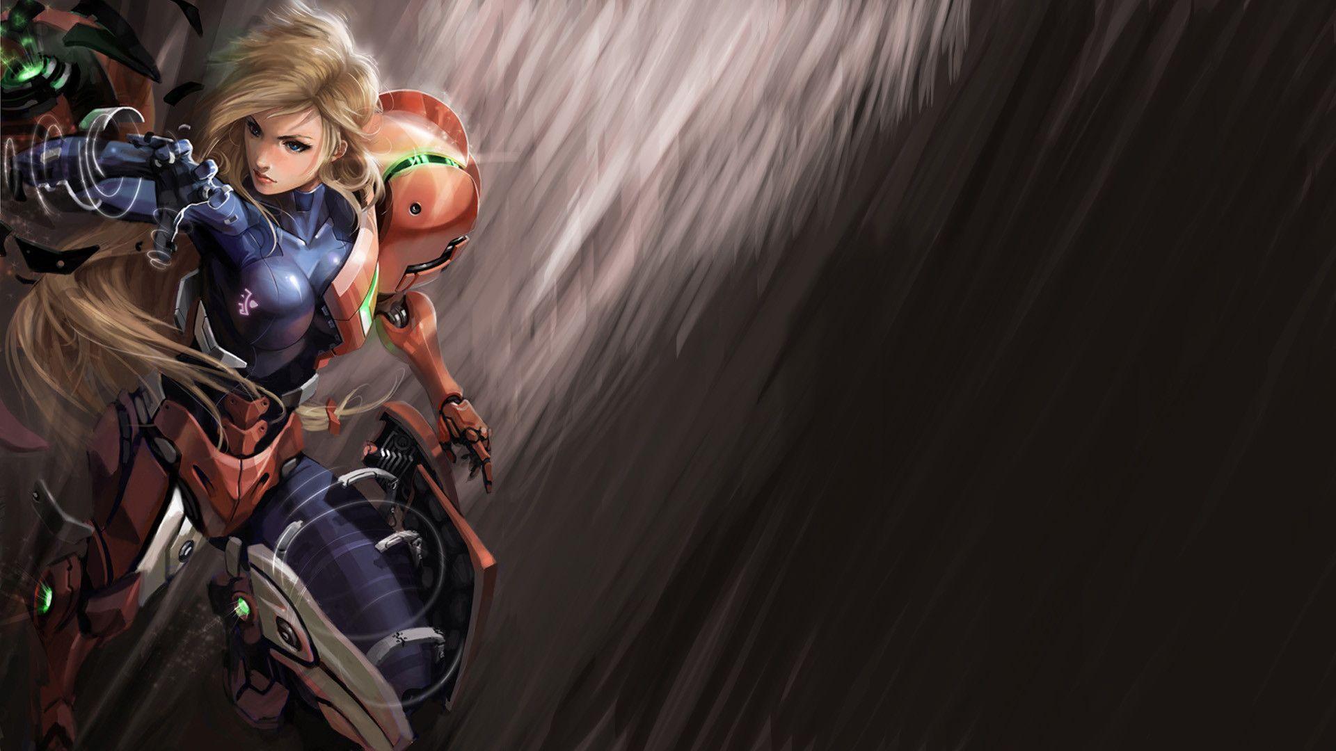 Wallpaper, video games, fantasy art, anime, Metroid, Samus Aran