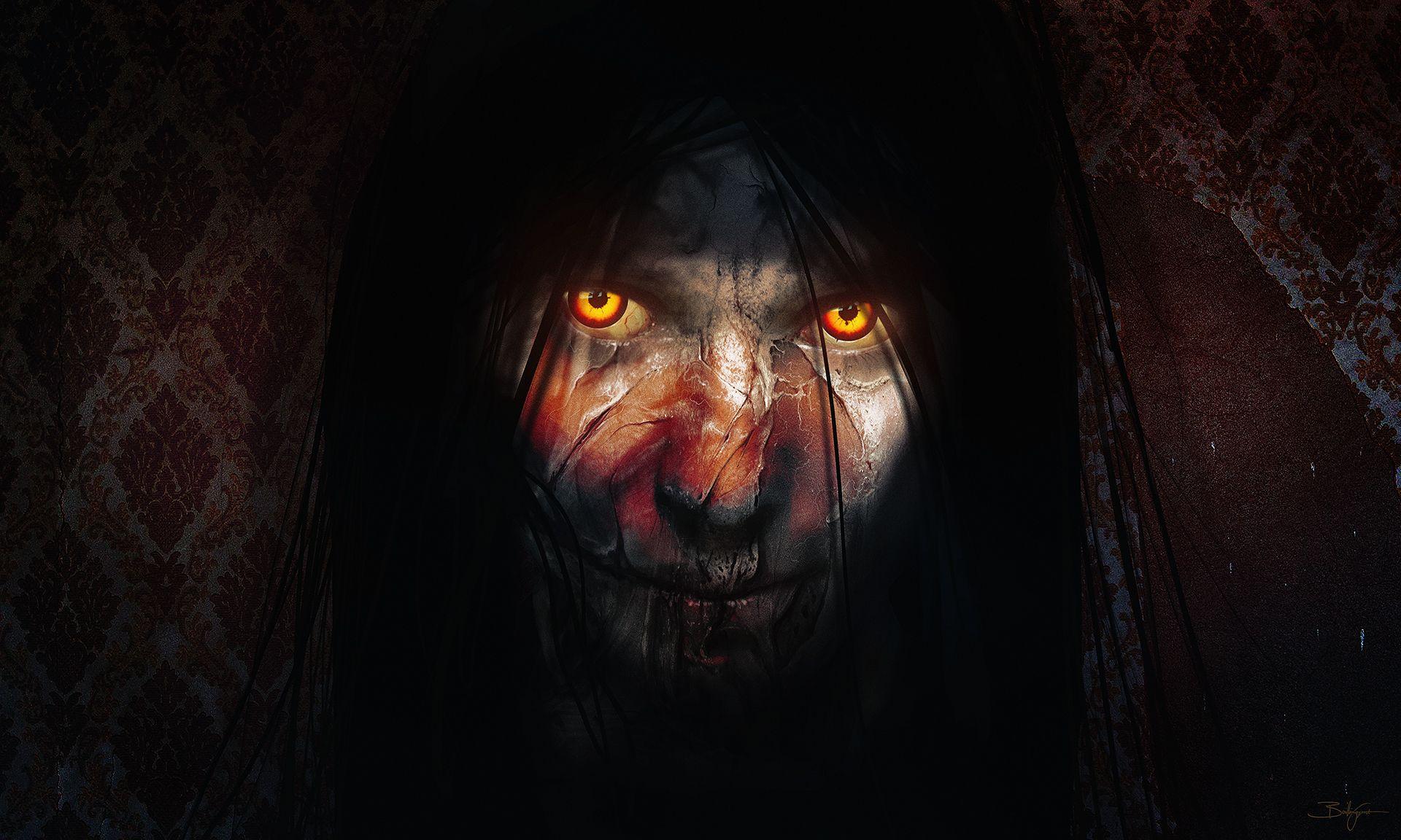 Picture Monsters The Devil s Eyes Face Fantasy Games 1920x1152
