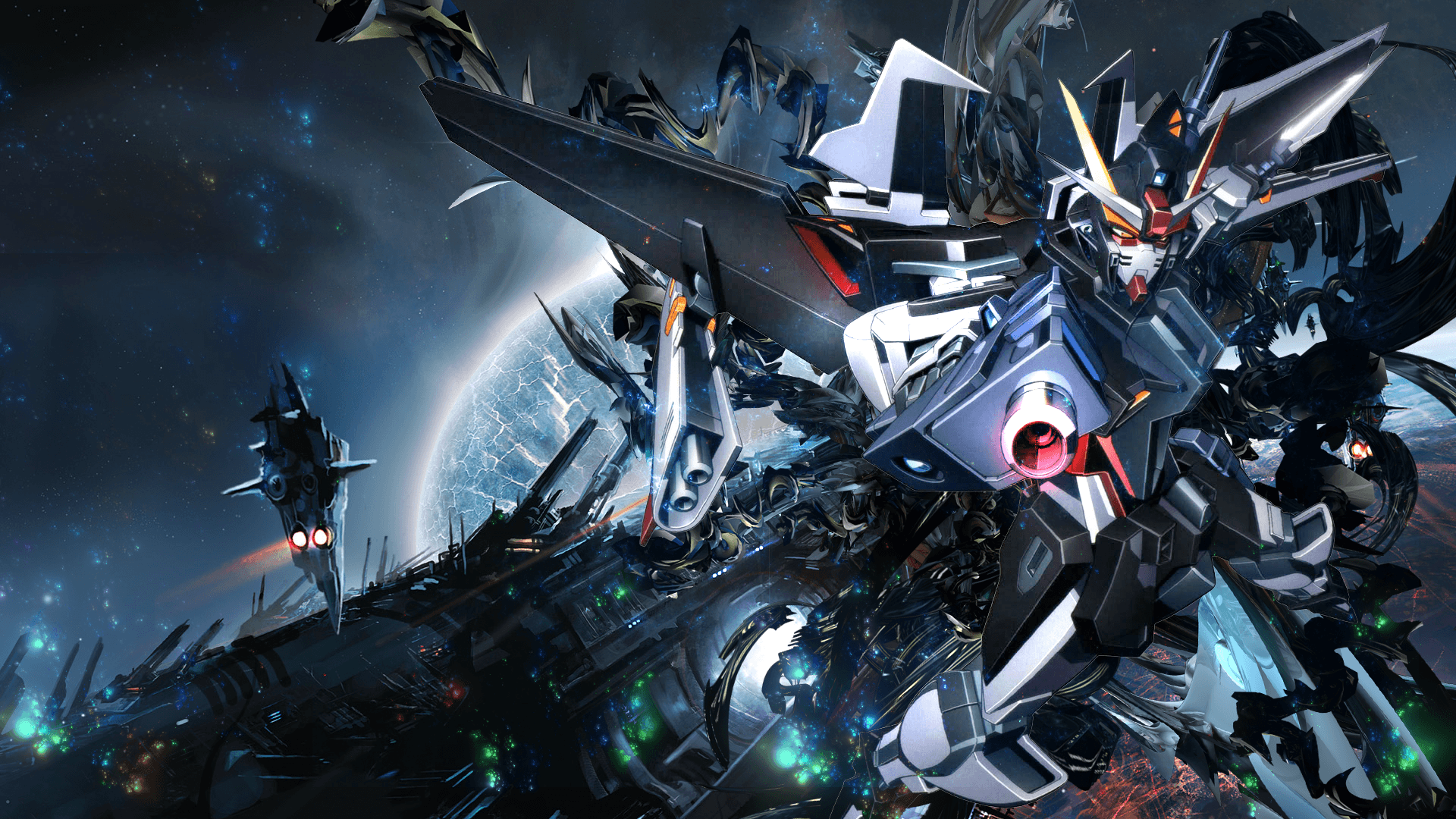 Wallpaper, anime, mech, Gundam, machine, screenshot, mecha