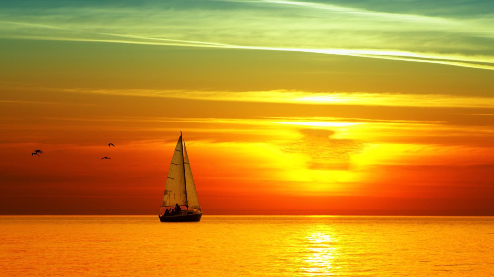 Sailboat In The Sunset Wallpaper. Wallpaper Studio 10