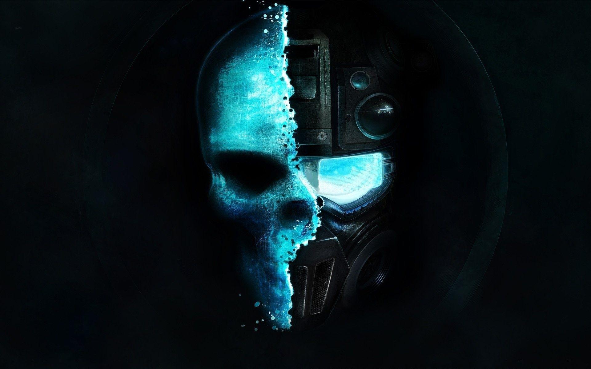 Ghost Recon Future Soldier dark horror skulls face sci fi science