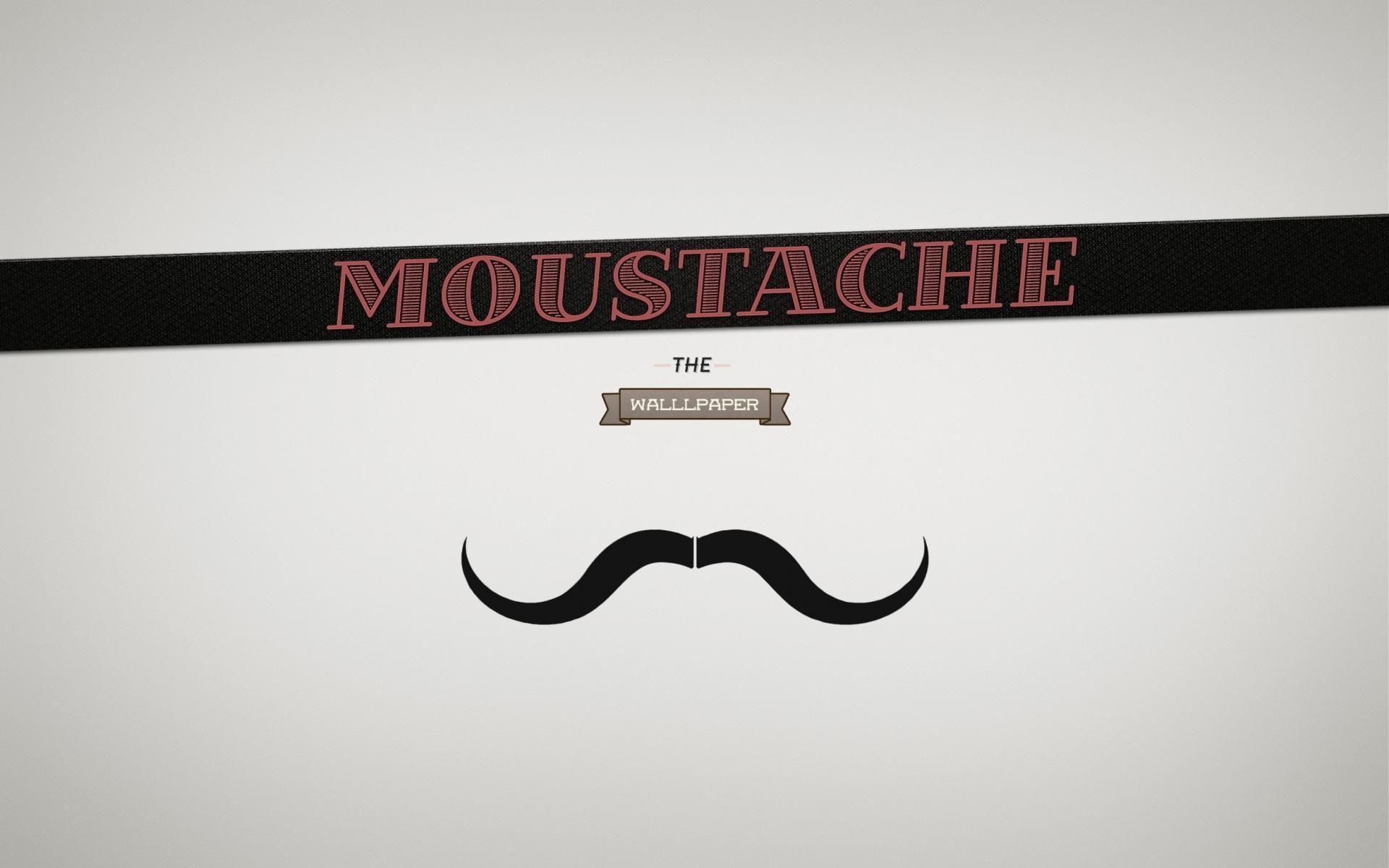 Beard minimalistic moustache retro typography wallpaper