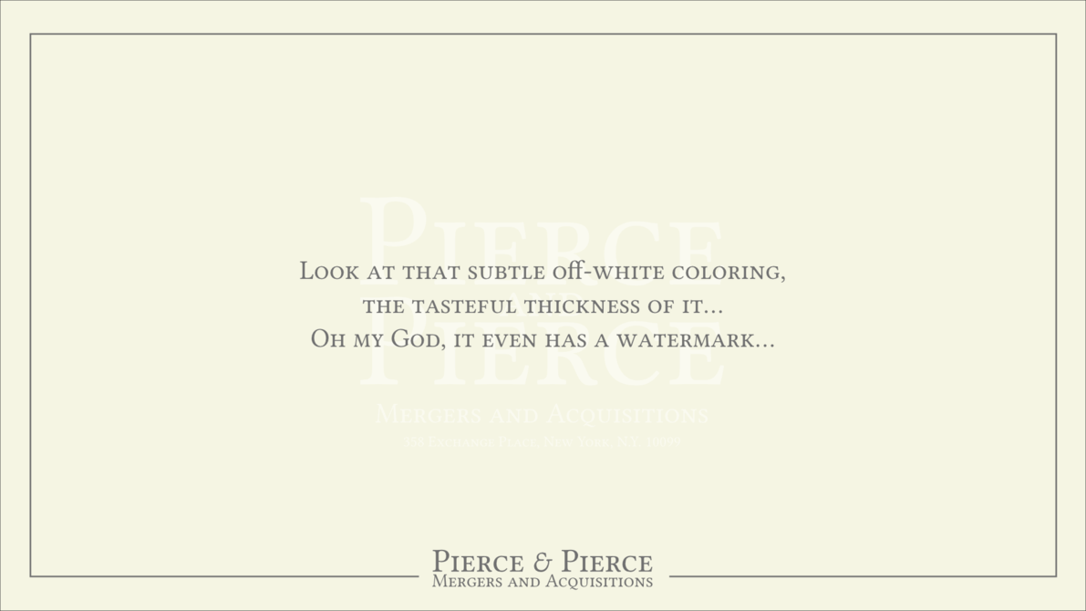 American Psycho Business Card Wallpaper