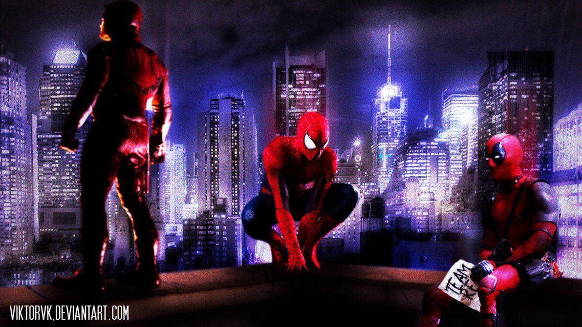 Team Red Daredevil / Spider Man / Deadpool