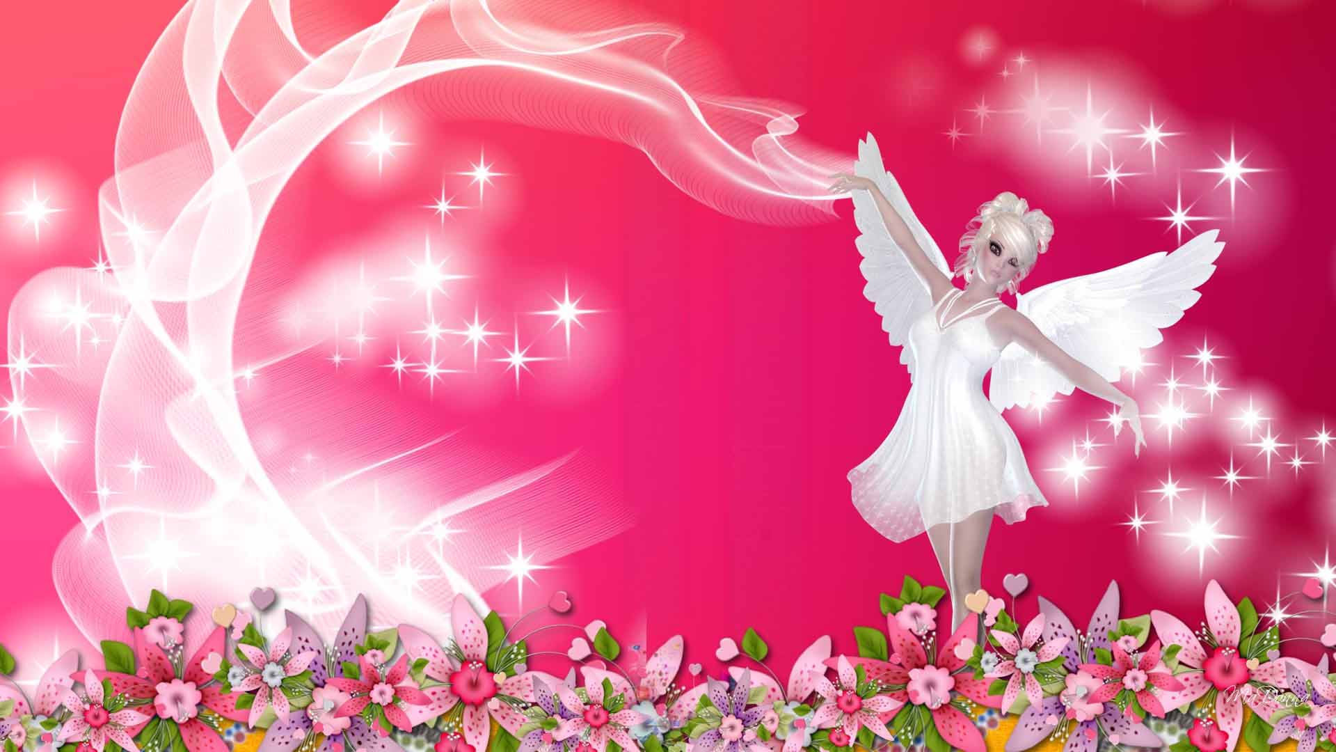 pink tinkerbell background