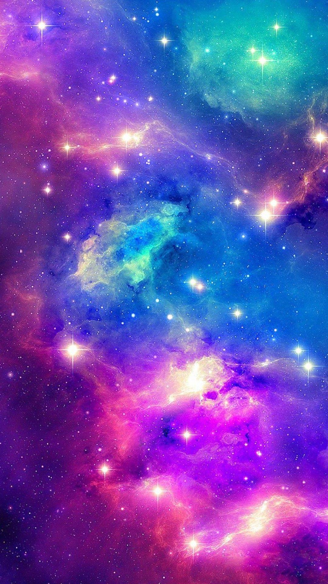 colorful galaxy cross tumblr