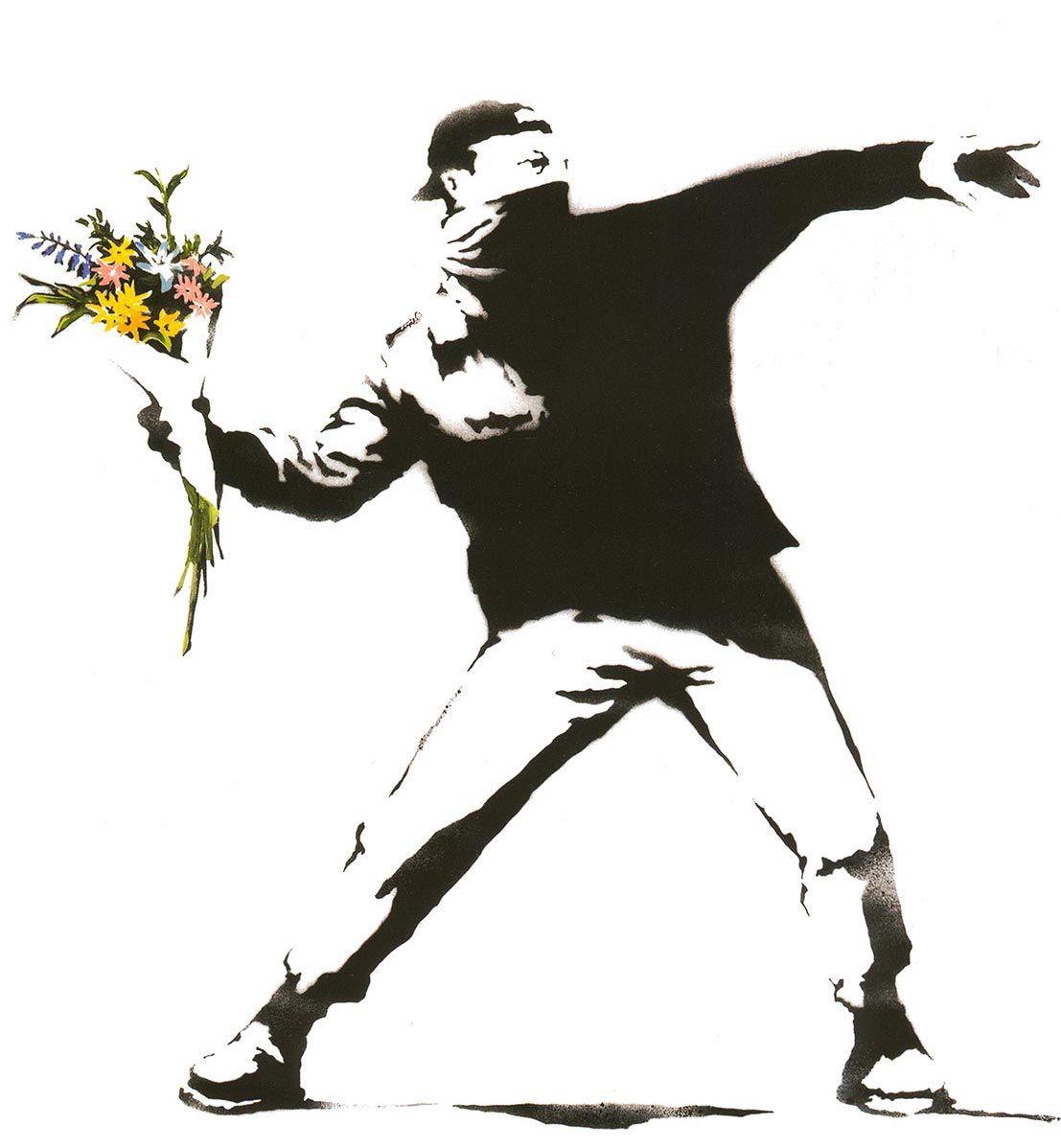 Banksy Flower Thrower Original Arts Library