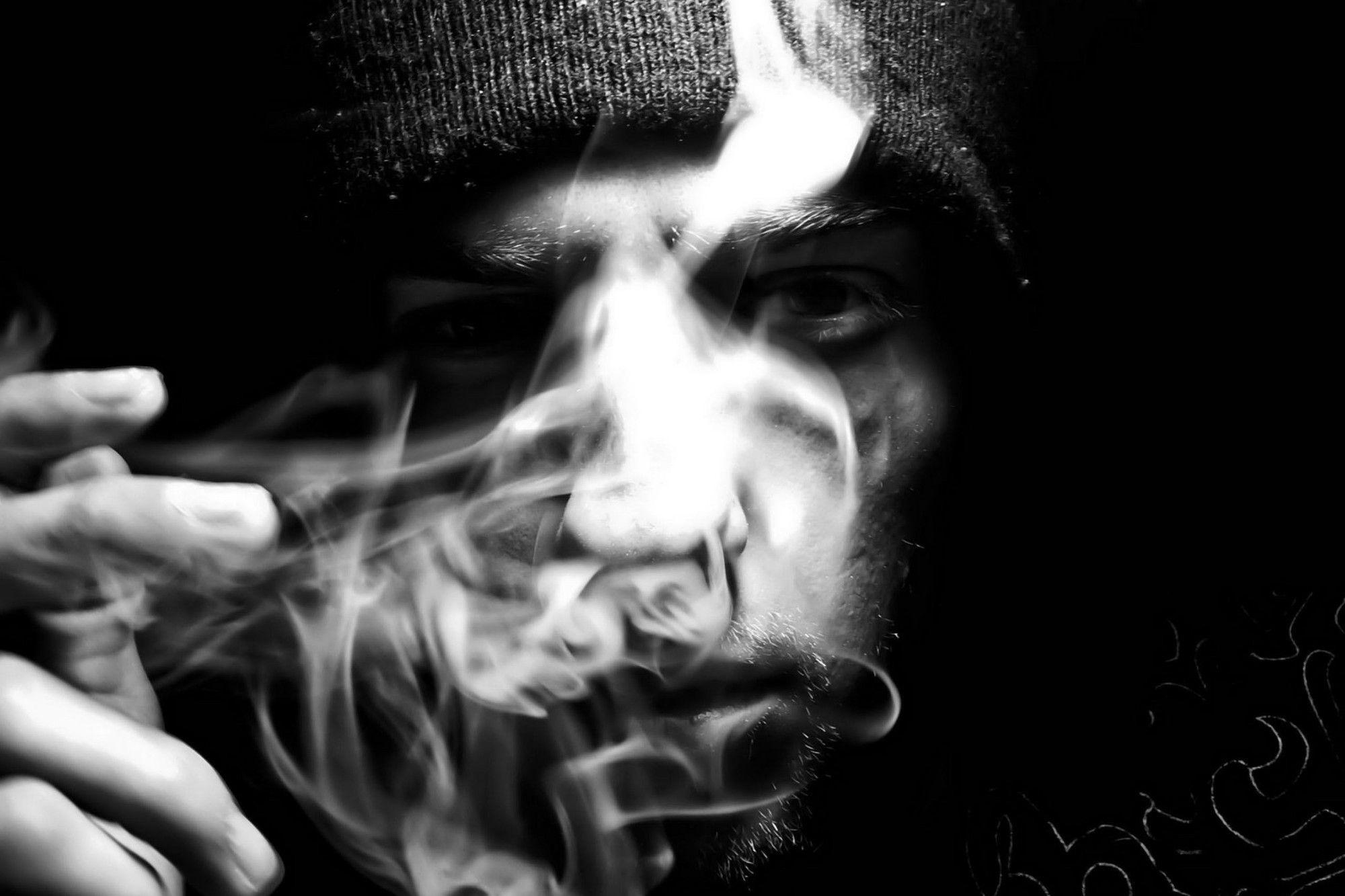 Abstract black smoke smoking wallpaper. PC