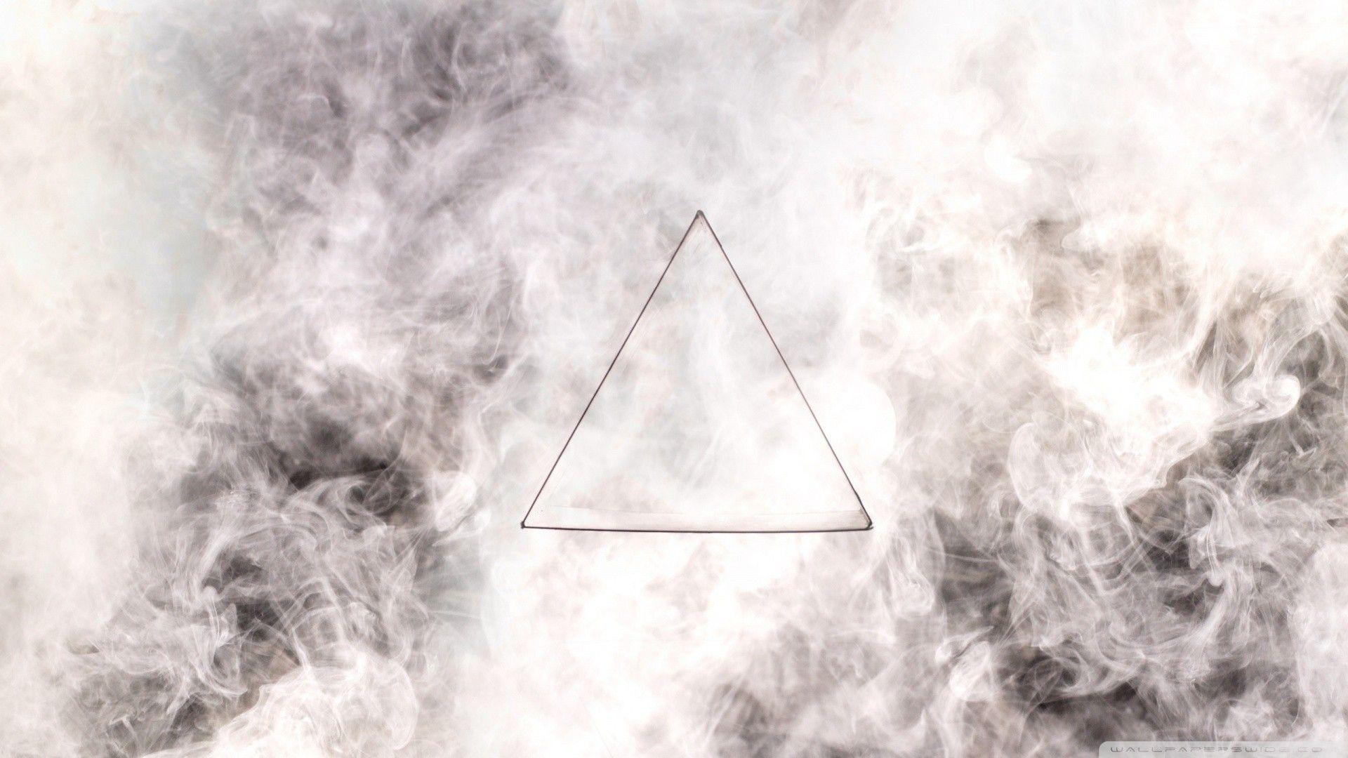 triangle, Minimalism, Smoke Wallpaper HD / Desktop and Mobile