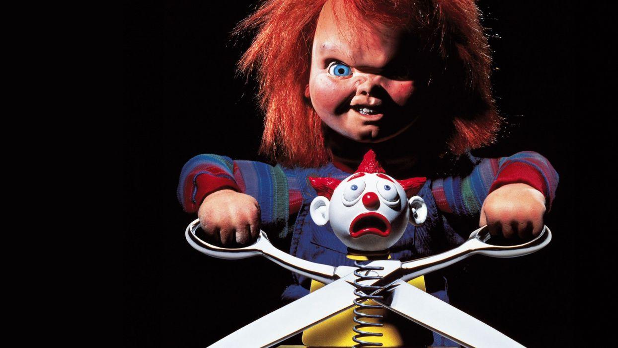 Chucky Doll Black Scissors Child&;s Play Horror dark wallpaper