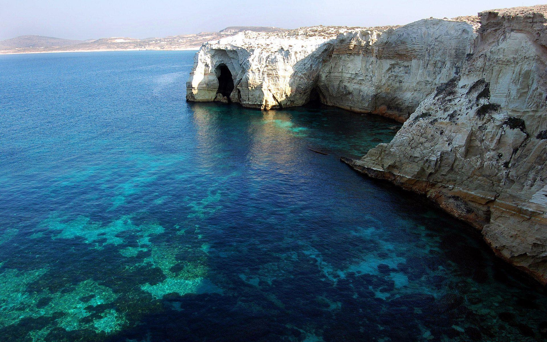 Widescreen HD mac wallpaper apple background wallpaper milos island