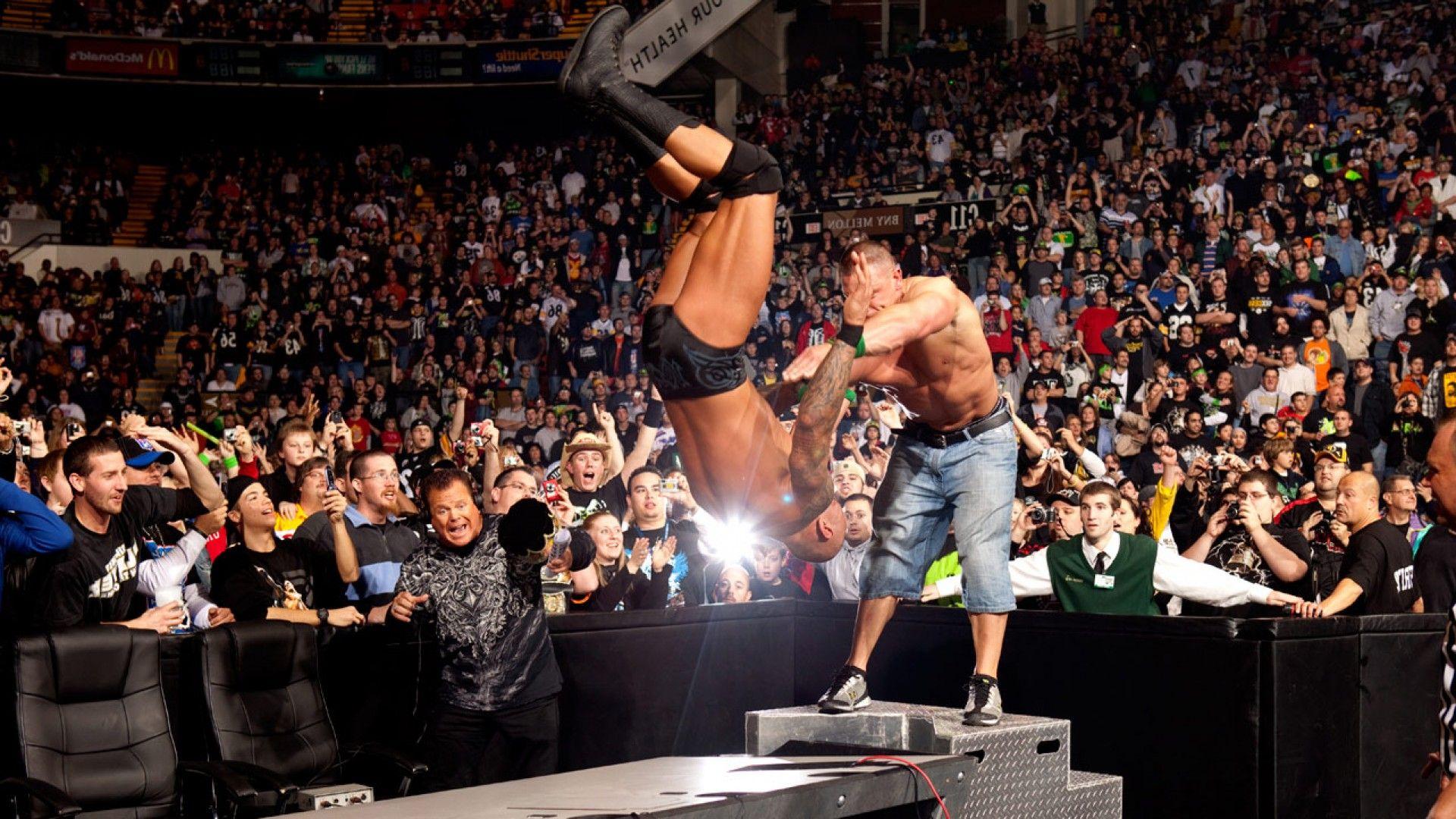 John Cena Fight Against The Rock WWE HD Wallpaper
