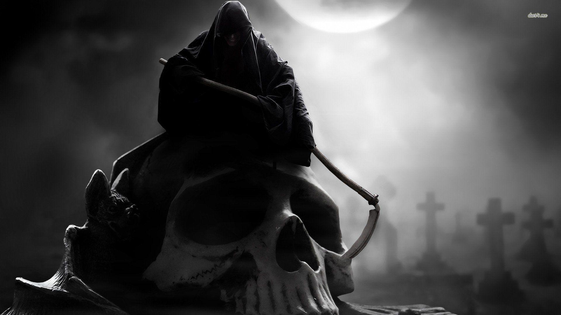 Free Grim Reaper On Horse Wallpaper 1080p
