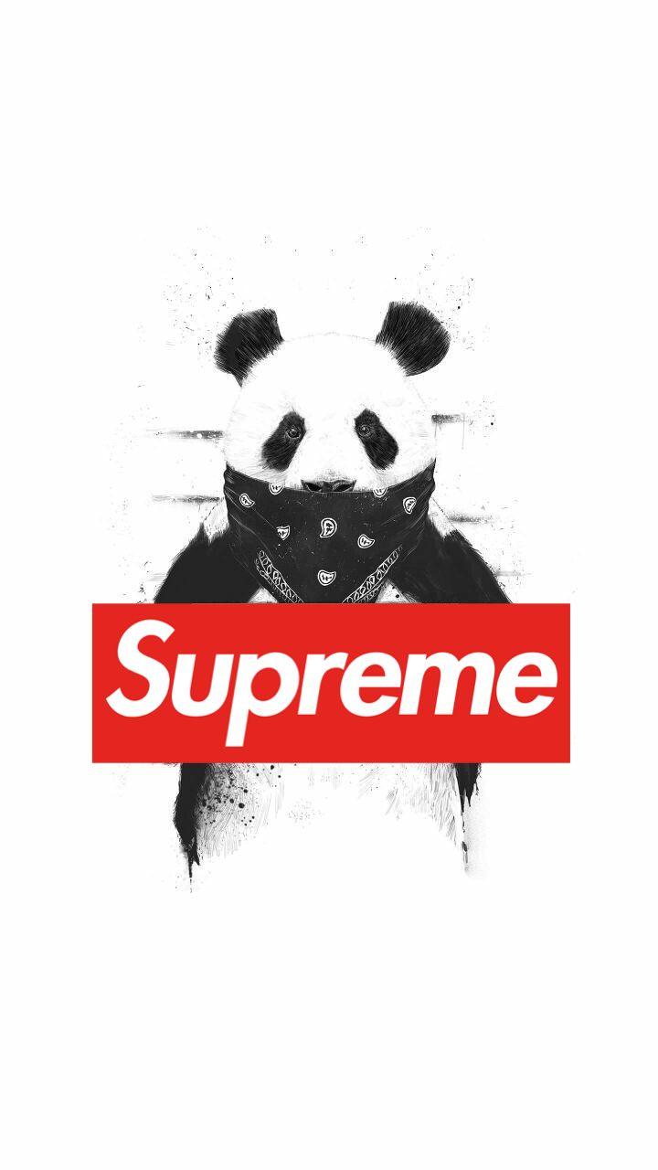 Panda x Supreme. Wallpaper. Supreme, Panda and Wallpaper