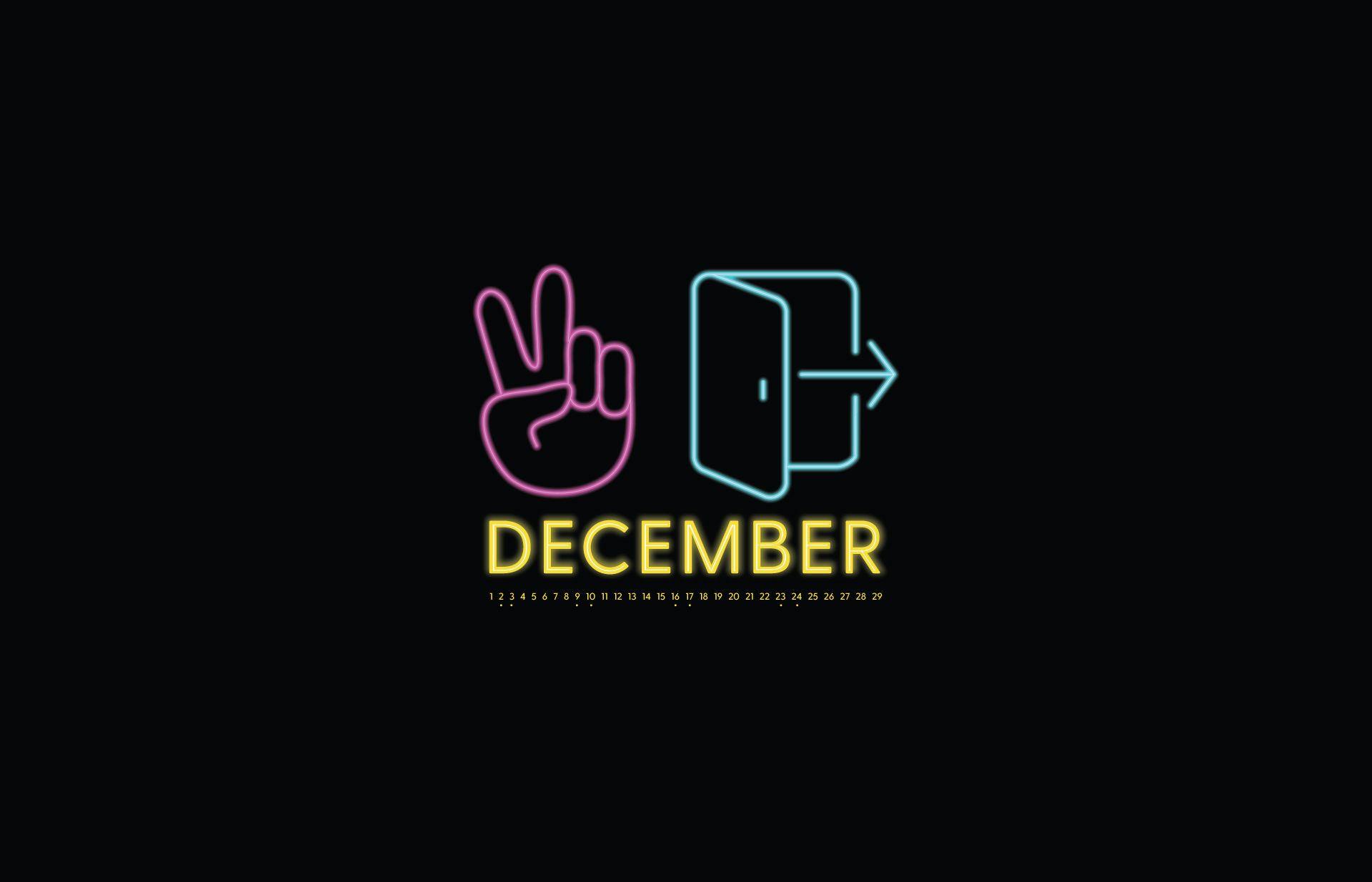 December 2017 Last Desktop Calendar Wallpaper