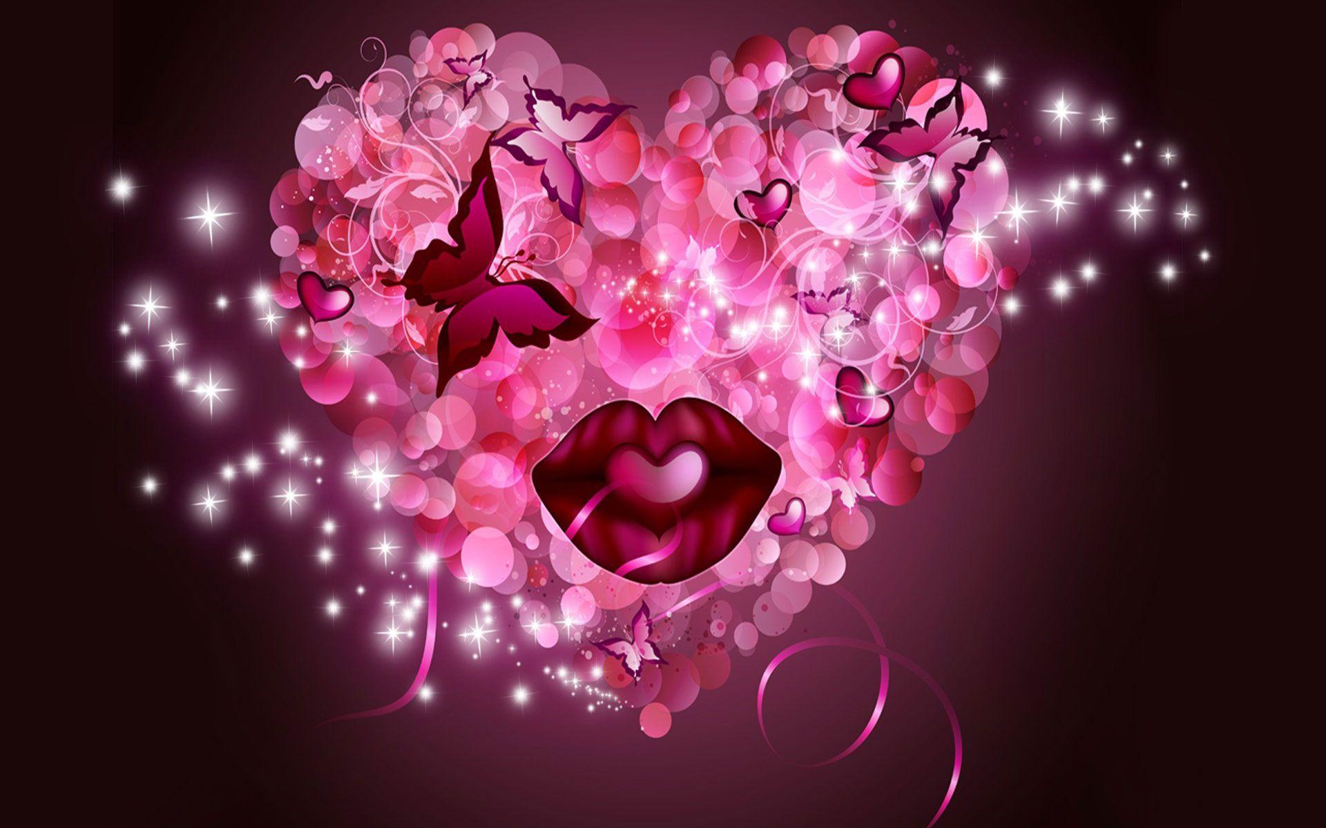 Cute Love Heart wallpaper HD -Free Pink Heart Wallpaper