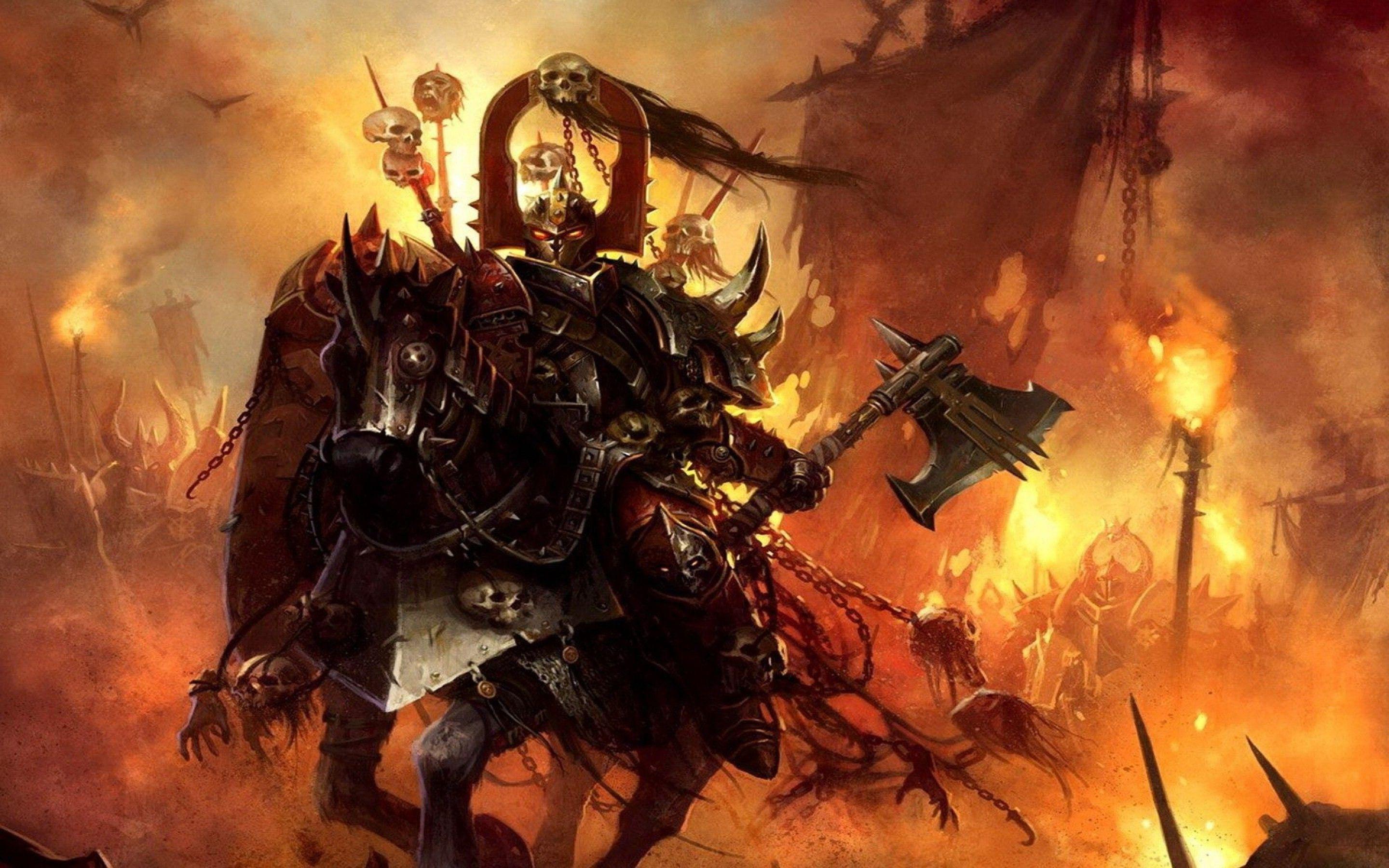 Group of Warhammer Chaos Knight Wallpaper
