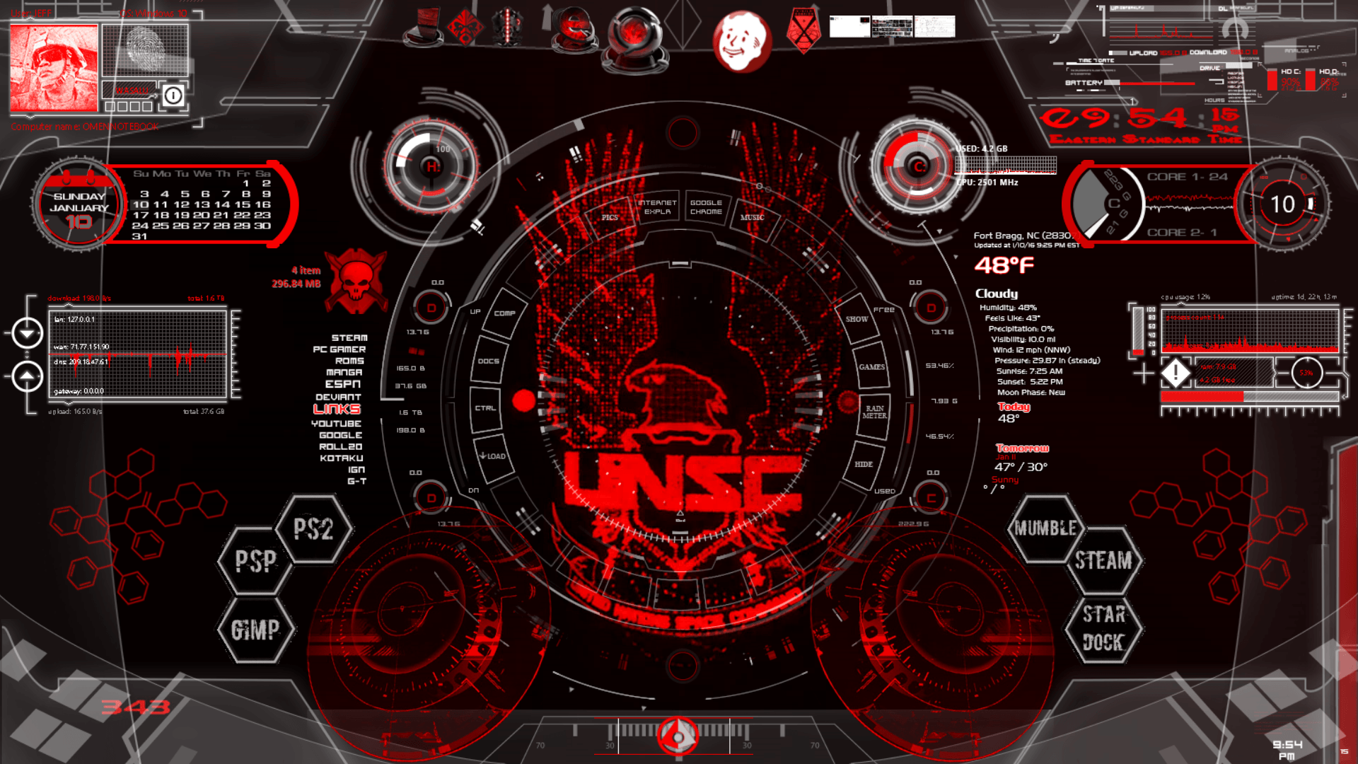 Halo 4 Unsc Logo 2.0 RAINMETER