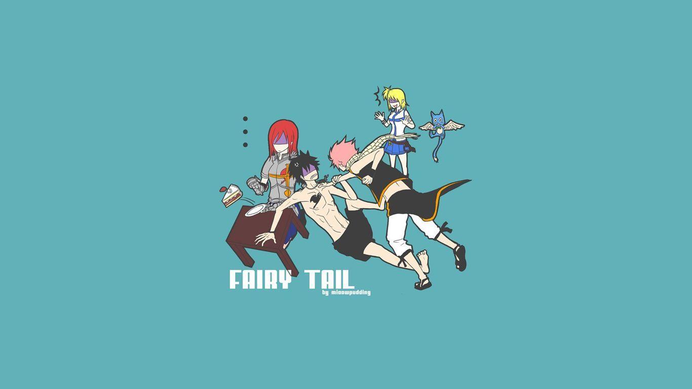 Happy Fairy Tail Minimalistic Wallpaper by greenmapple17