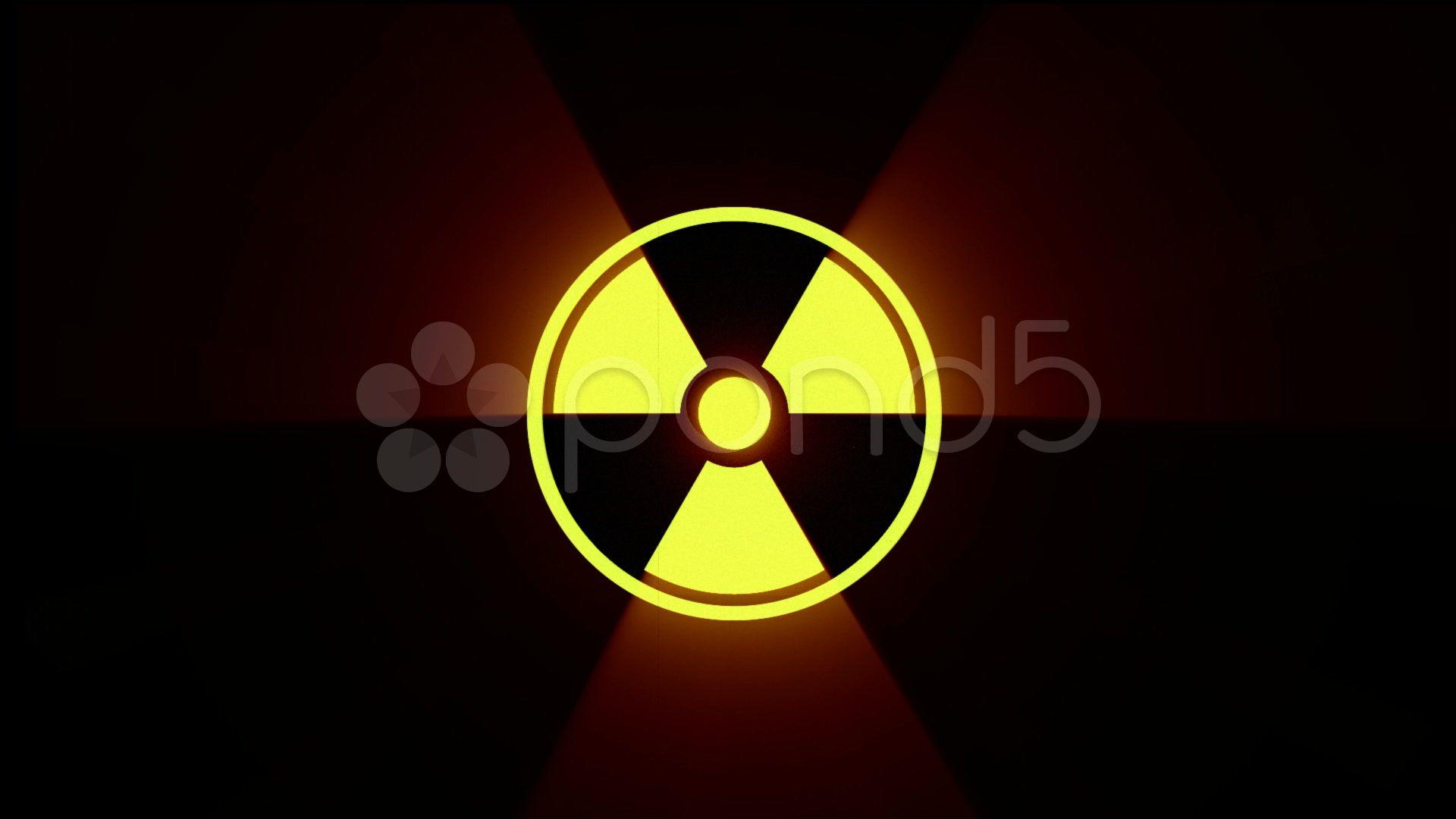 Video: Attention, radiation sign / hazard symbol