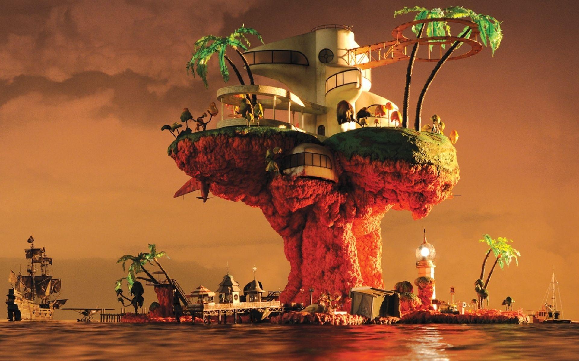 Plastic Beach Gorillaz HD Wallpaper