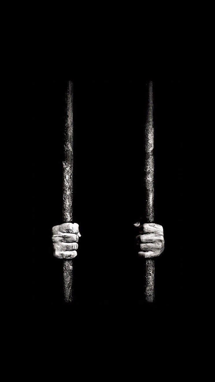 iPhone Prison Alone Bars Black. iPhone Wallpaper Black