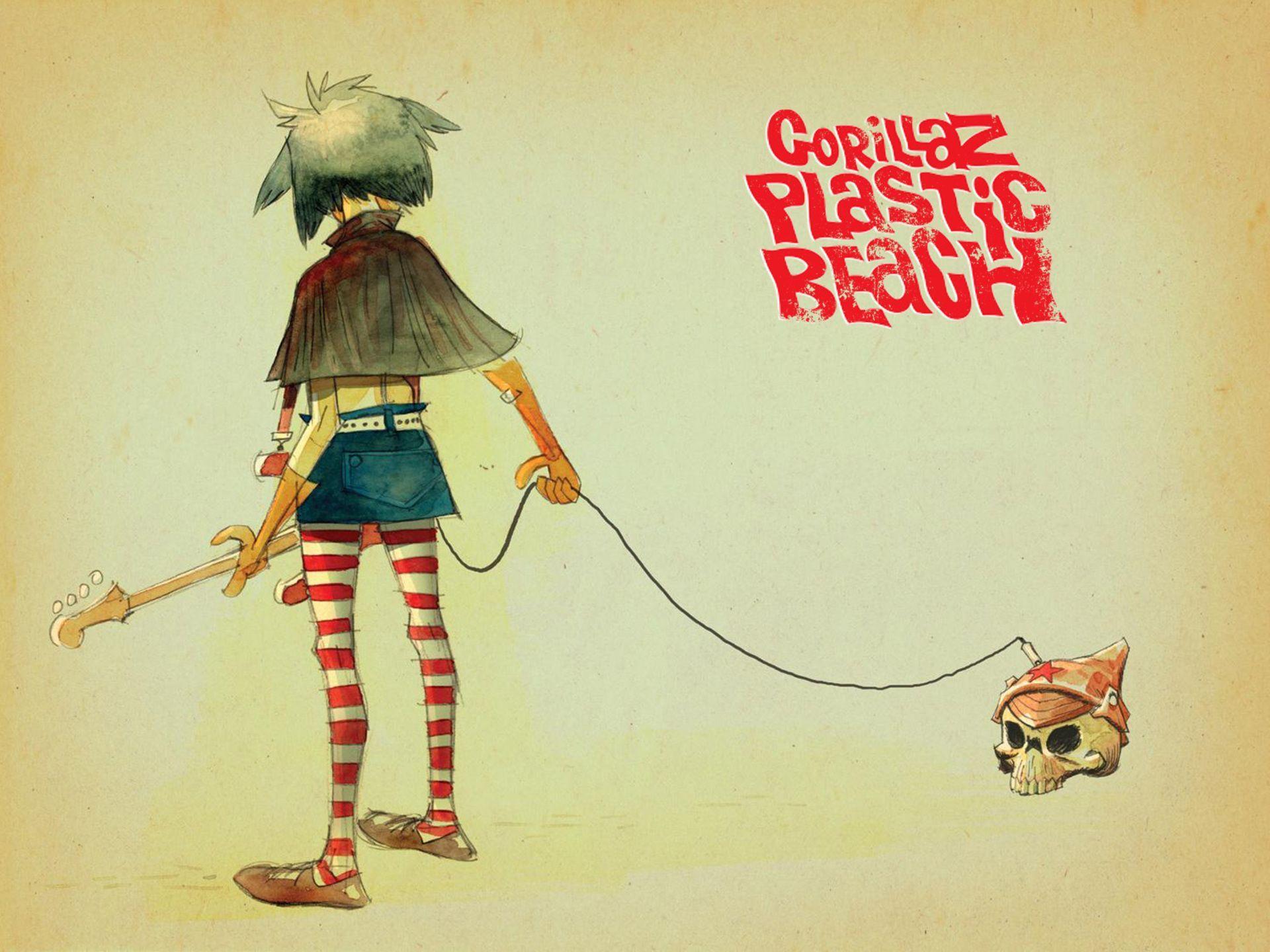 Plastic Beach. musica de gato. Gorillaz and Plastic beach