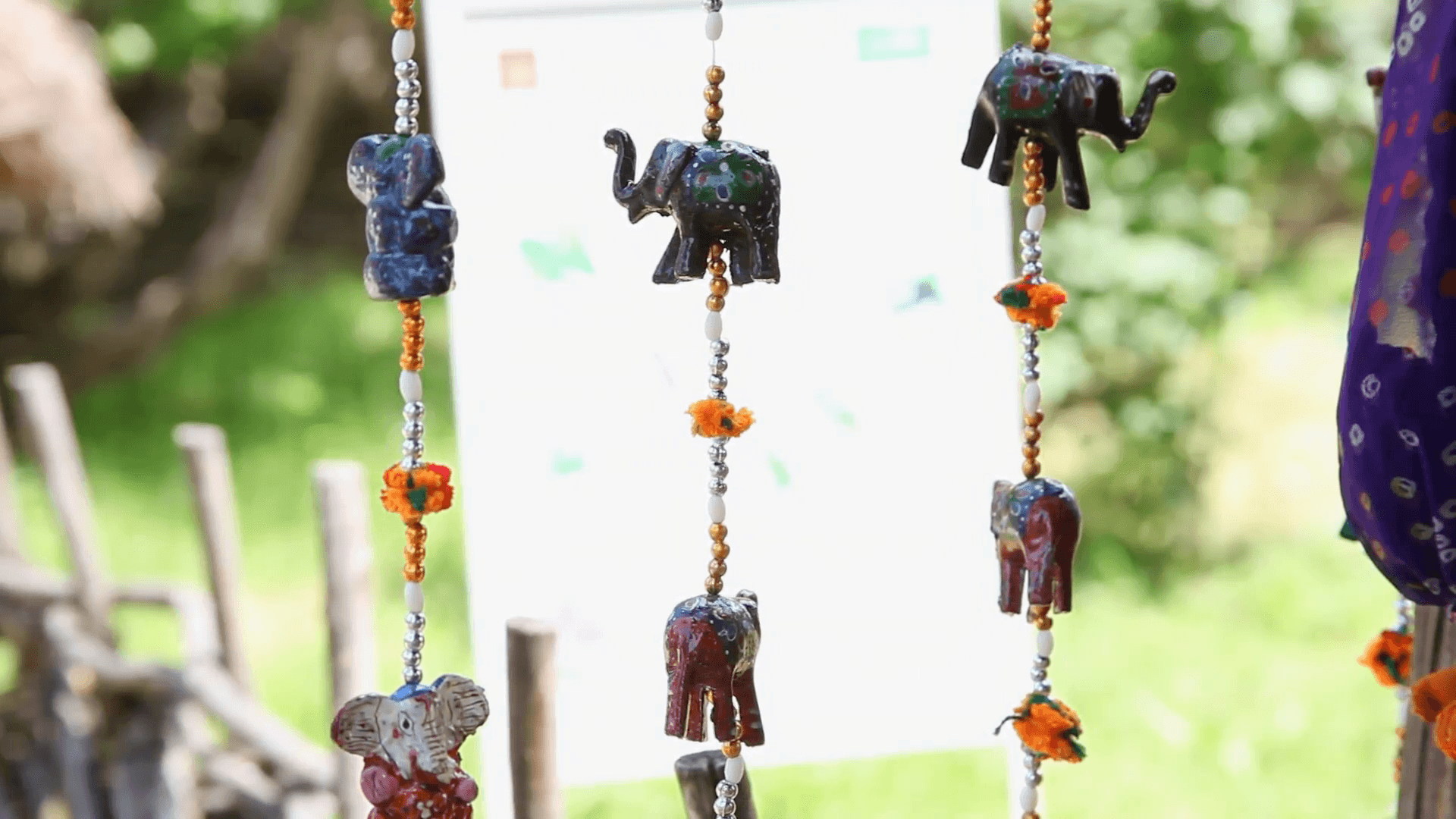 Elephant and beads good luck charm, amulet, Feng Shui, figurine