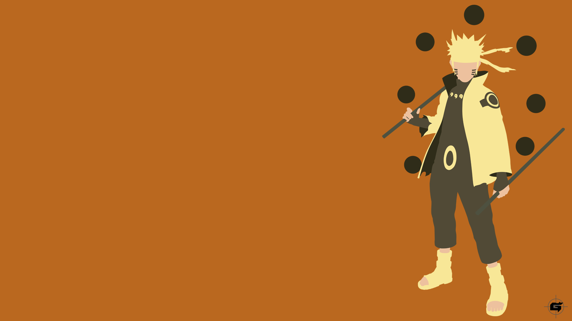 Naruto Uzumaki (Ashura mode) Minimalist wallpaper