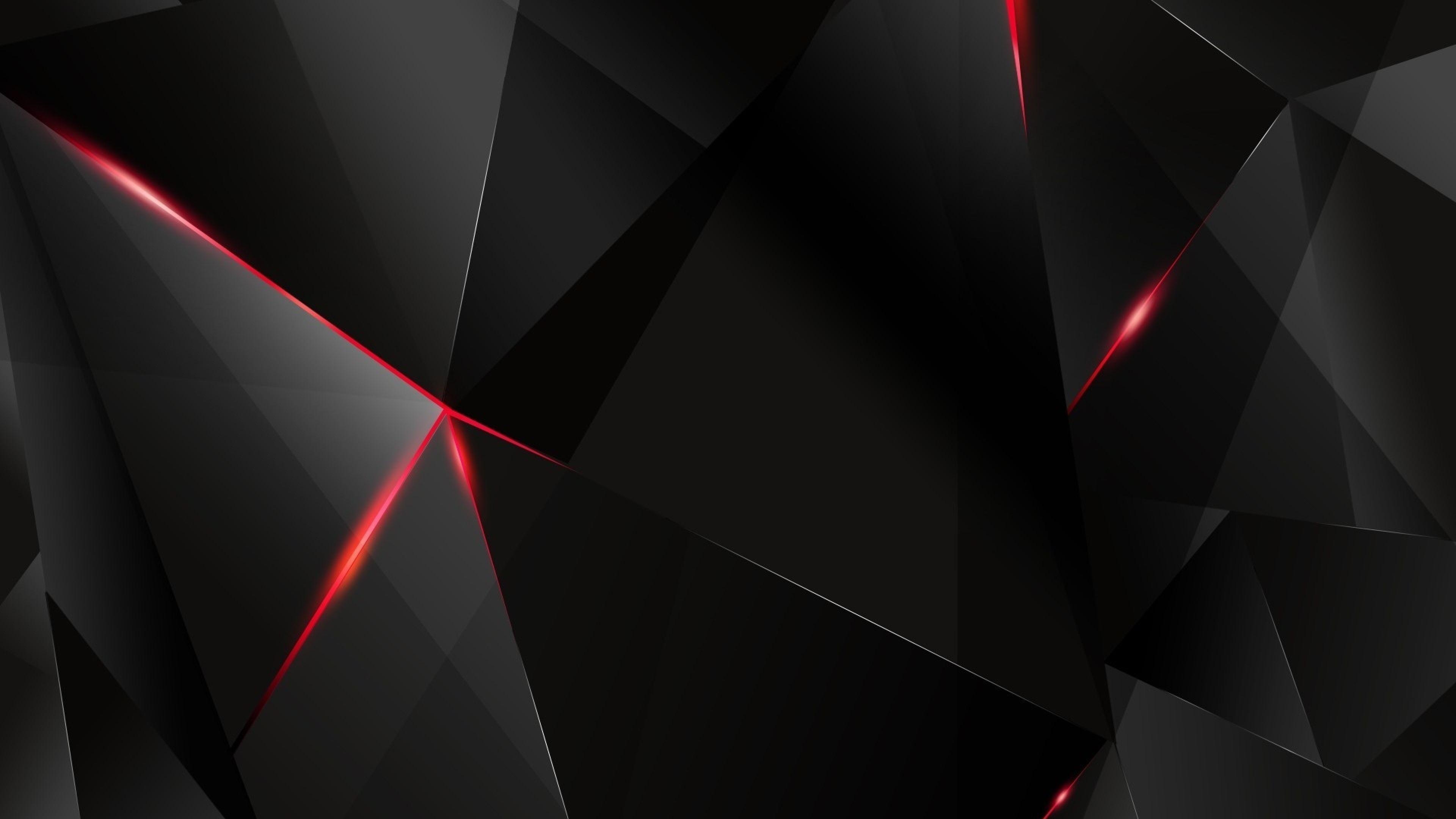 Download Wallpaper 3840x2160 Black, Light, Dark, Figures 4K Ultra. Red and black wallpaper, 2048x1152 wallpaper, Dark black wallpaper