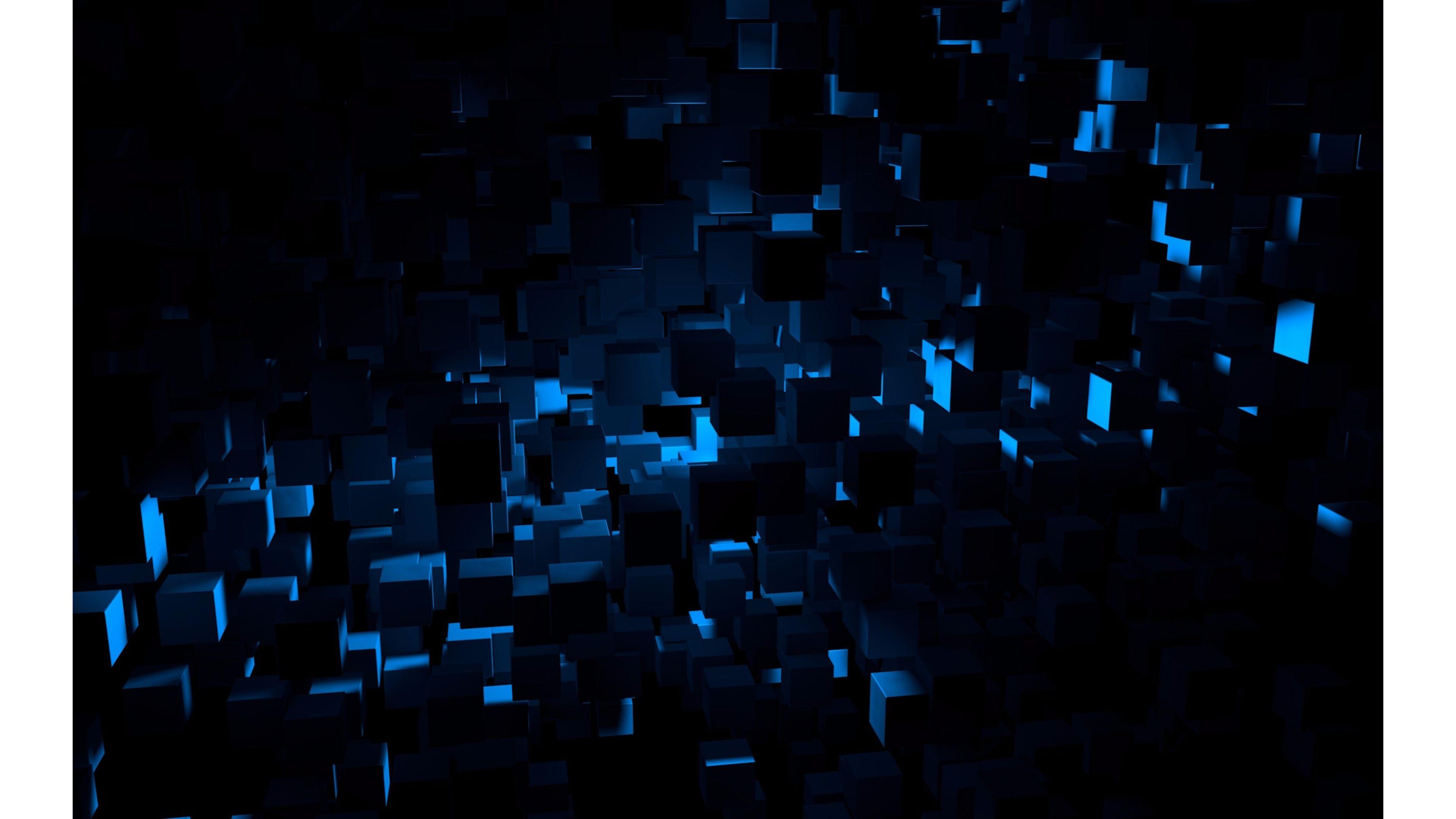 Blue and Black Abstract 4K Wallpapers