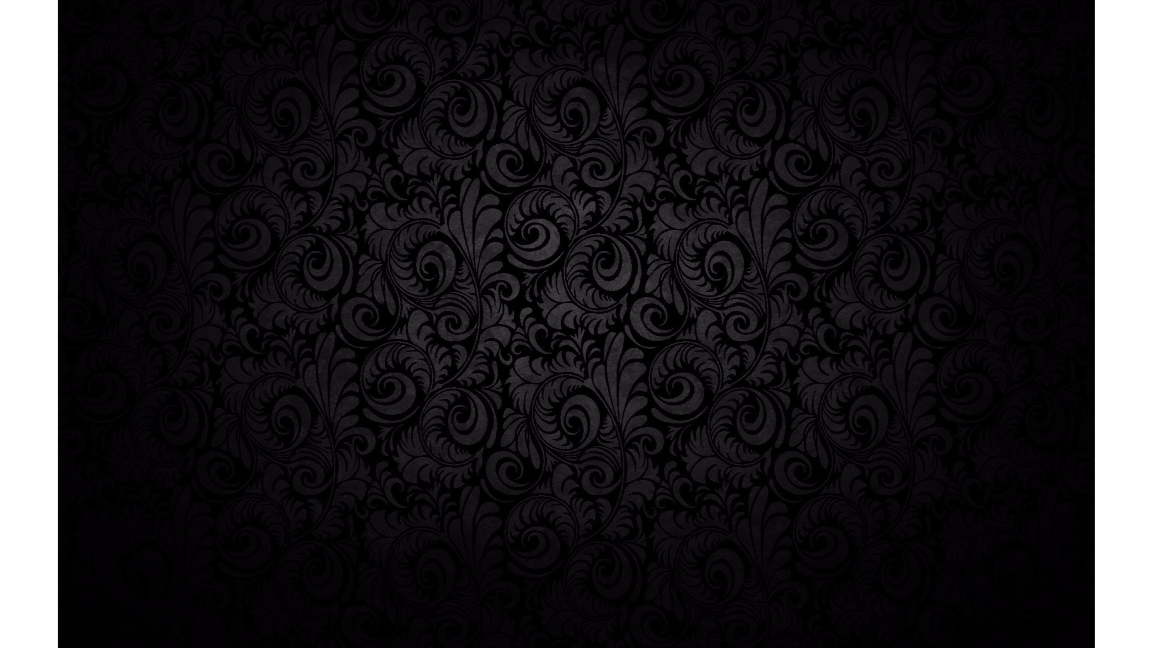 wallpapers black floral black floral print abstract 4k wallpapers