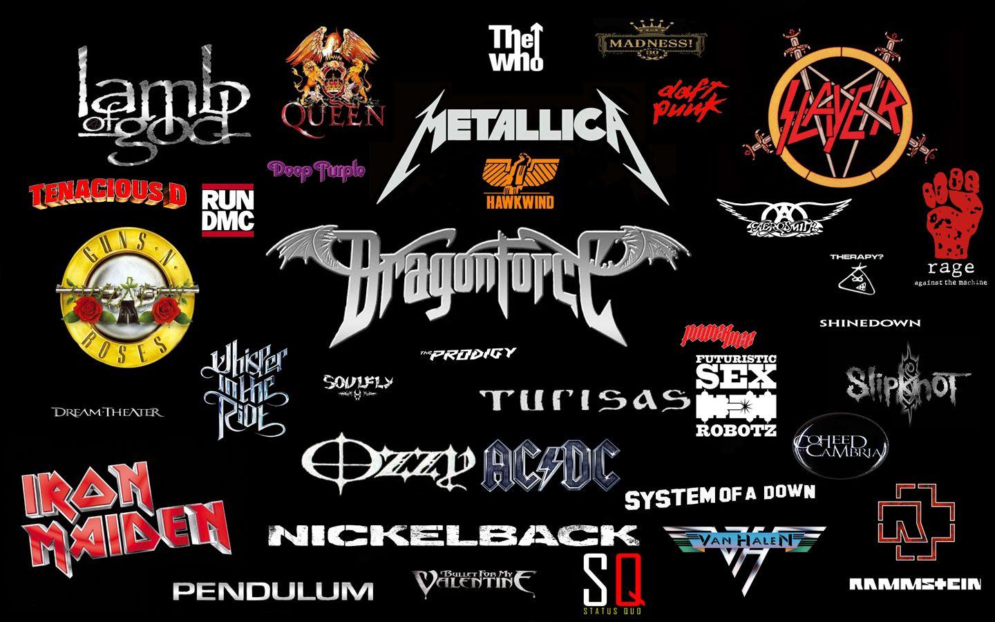 power metal band logos