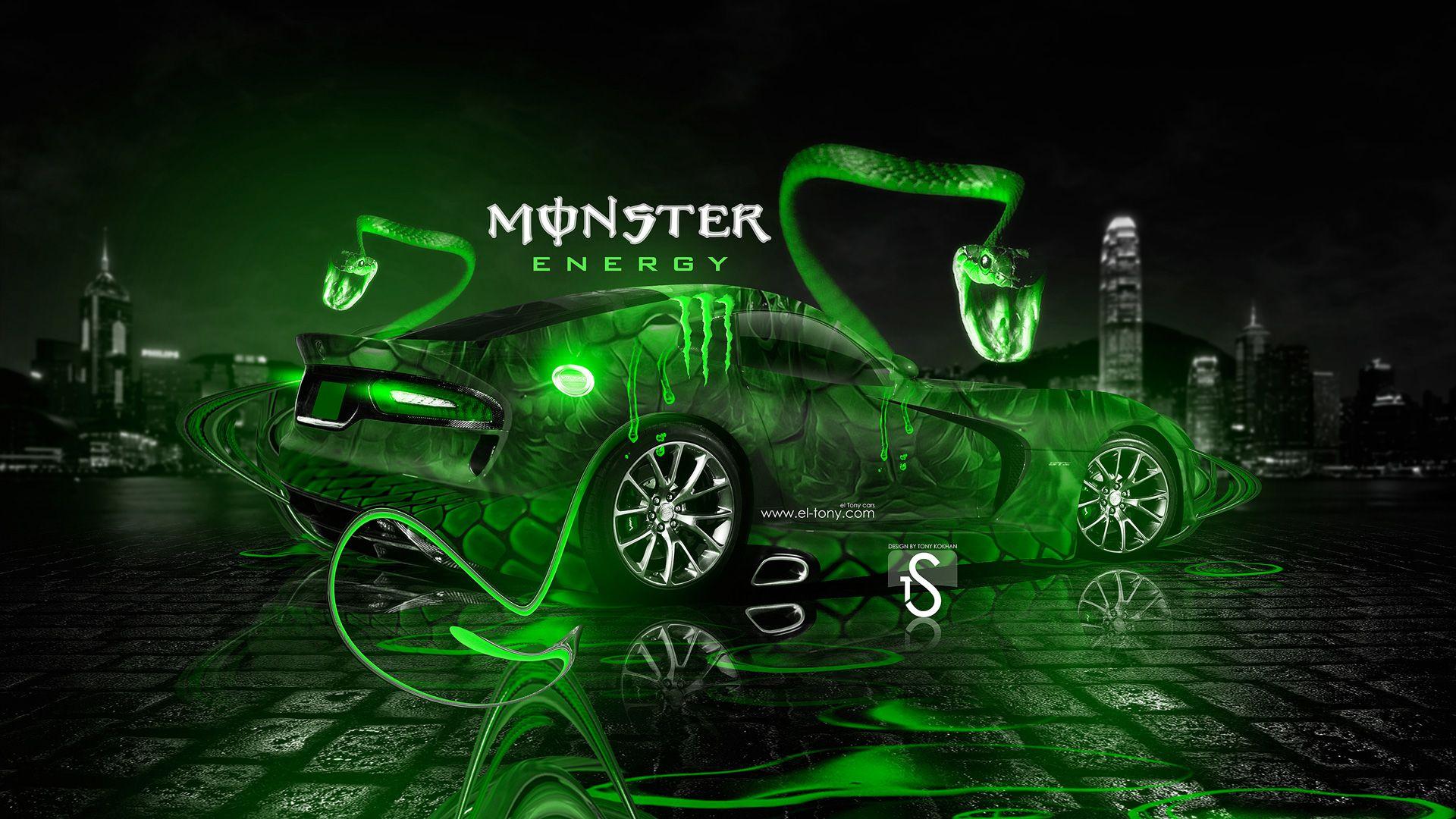 Monster Energy Dodge Viper SRT V Fantasy Snake Car 2013