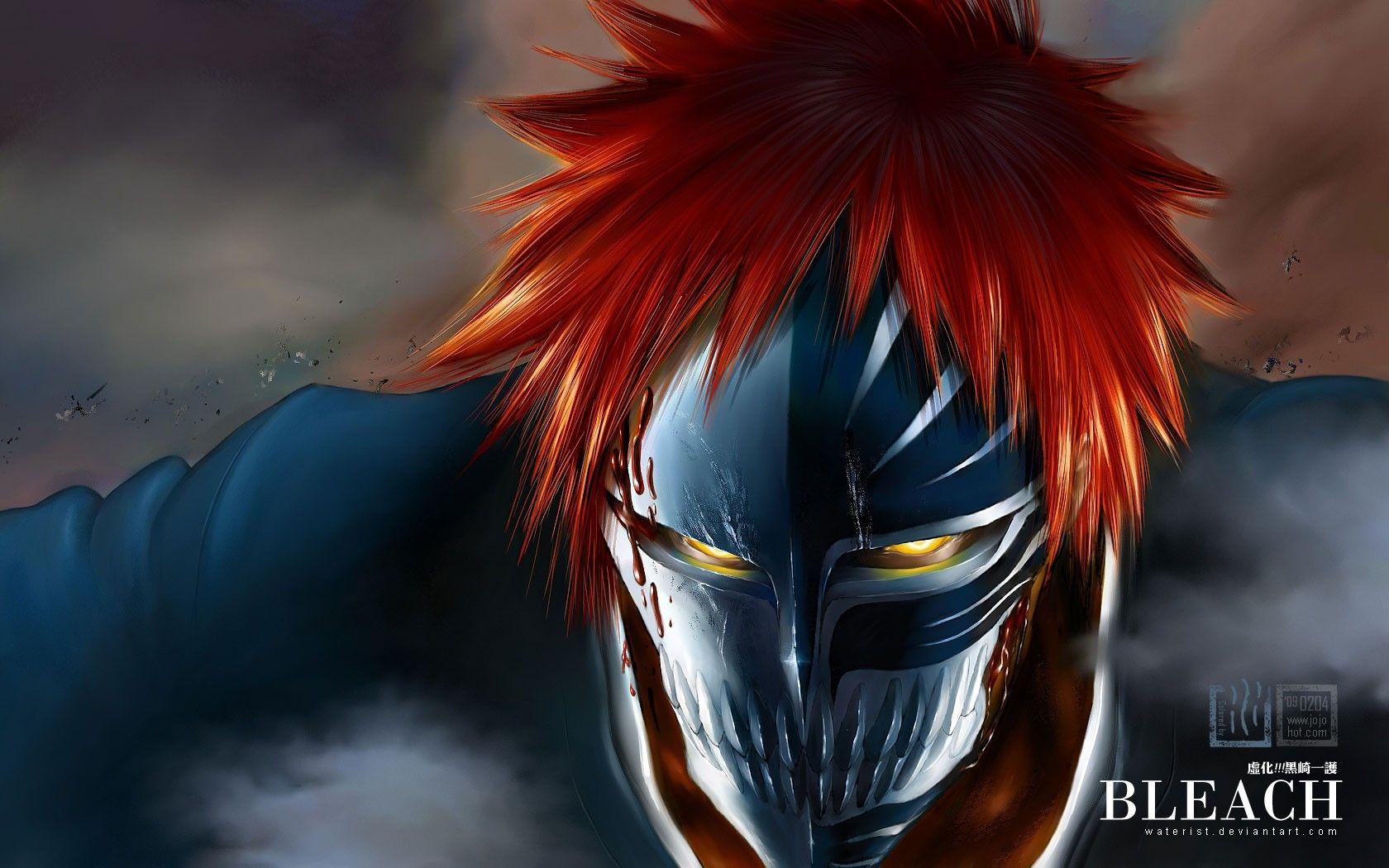 bleach kurosaki ichigo hollow orange hair wallpaper and background