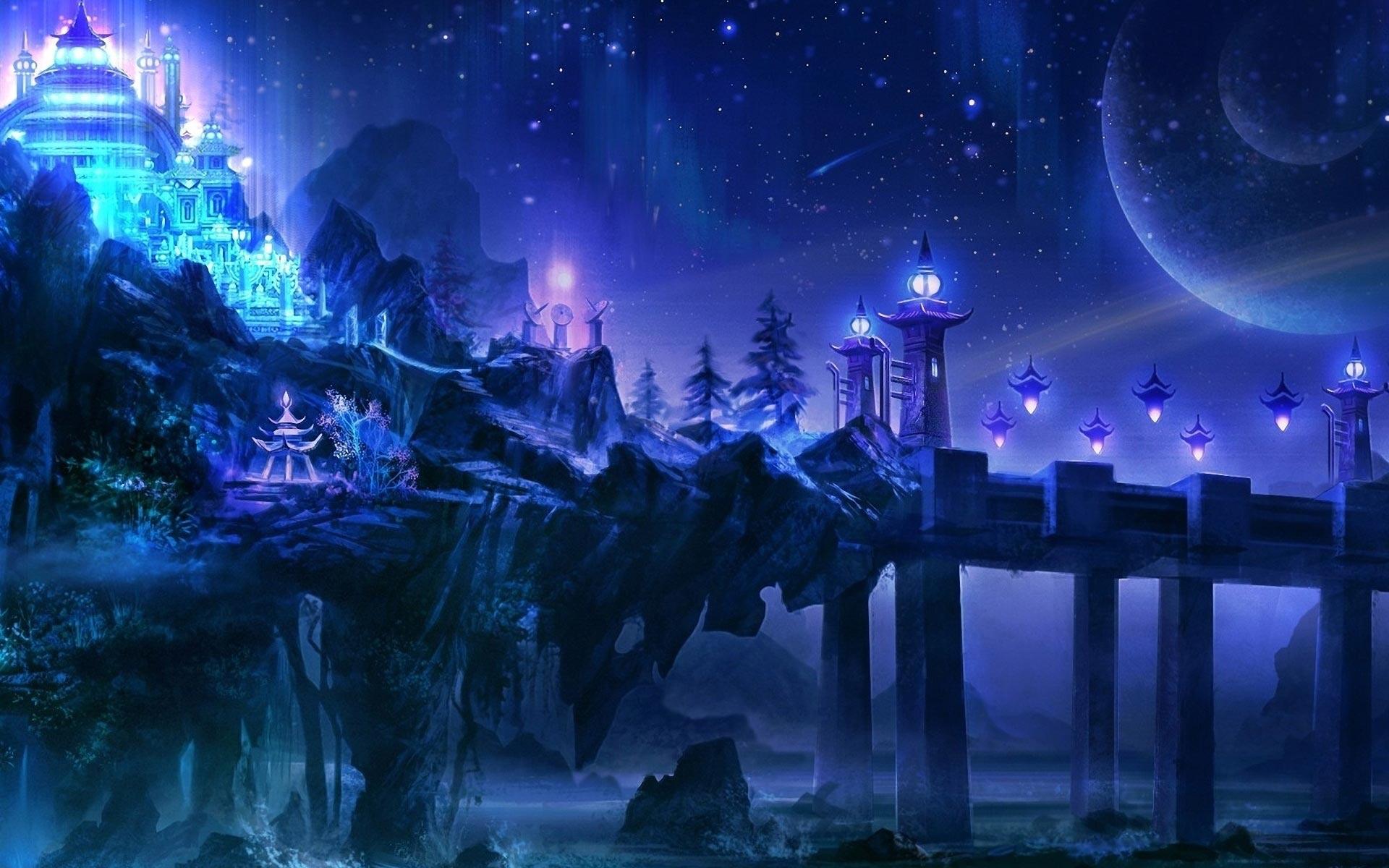 Fantasy castle HD widescreen wallpaper