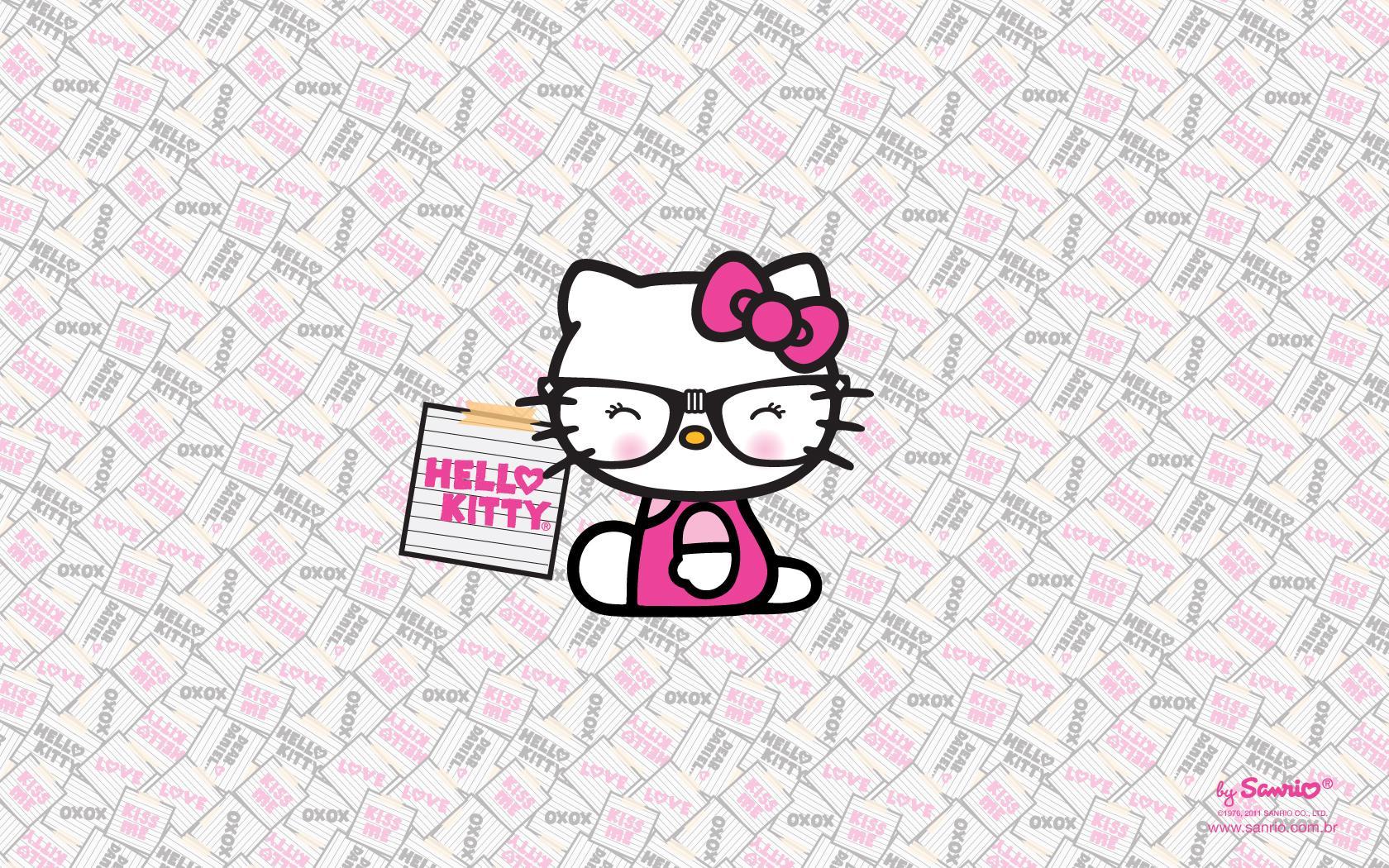 nerd hello kitty wallpaper ifkger Background & Wallpaper
