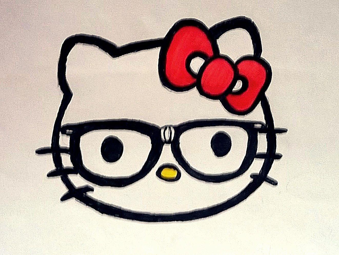 hello kitty nerd glasses wallpaper