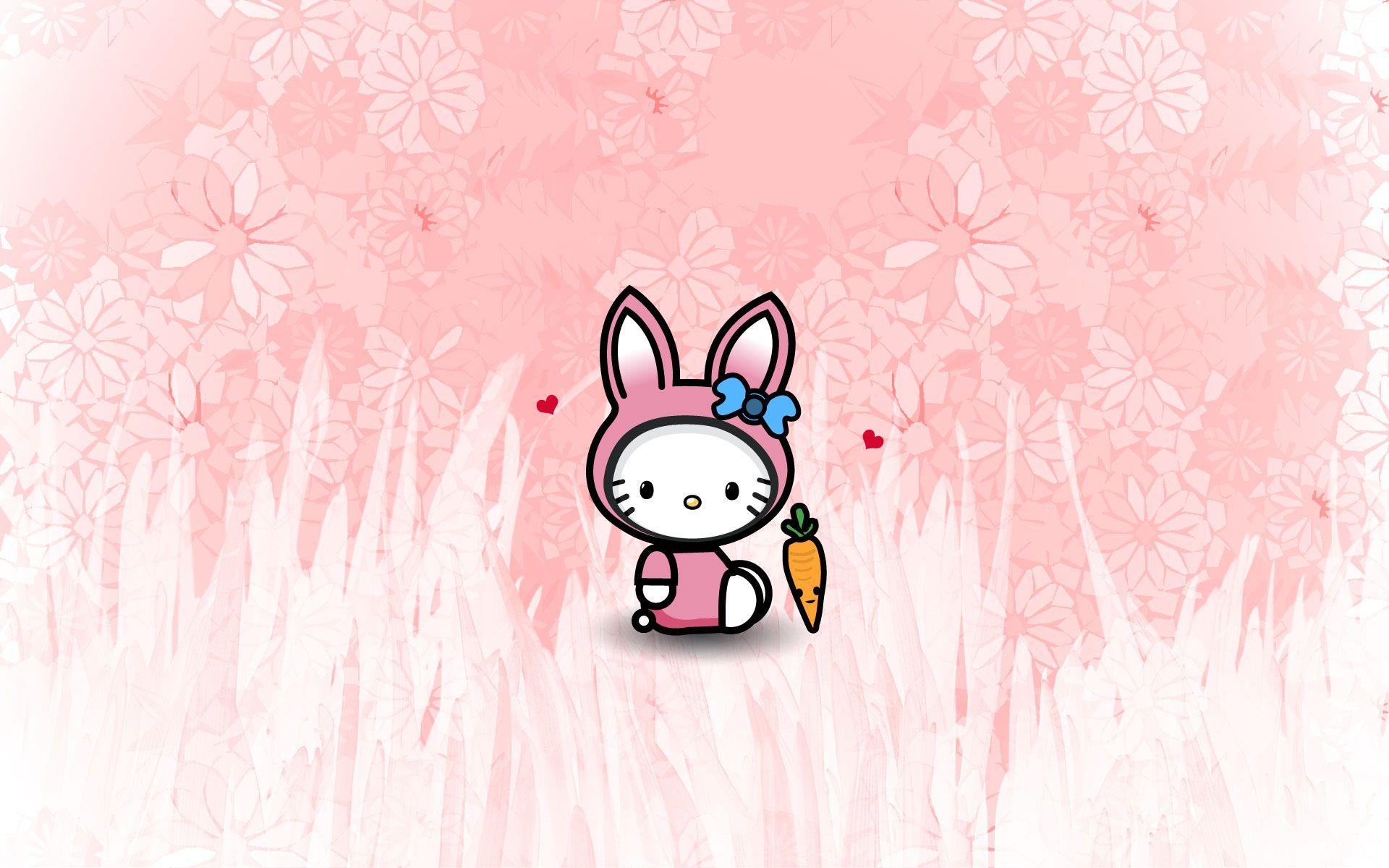 bunny hello kitty wallpaper (february)