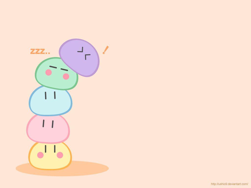 Stacked rainbow dango wallpaper. Clannad. Clip art