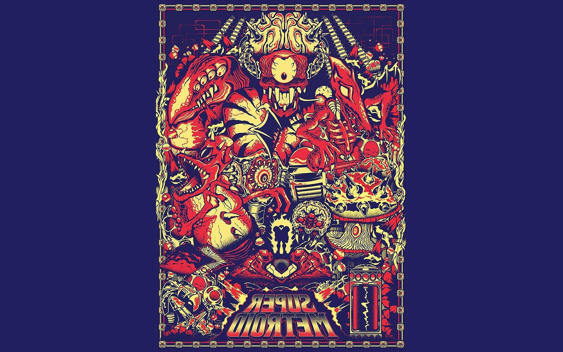 Wallpaper, illustration, video games, glass, pattern, Samus Aran
