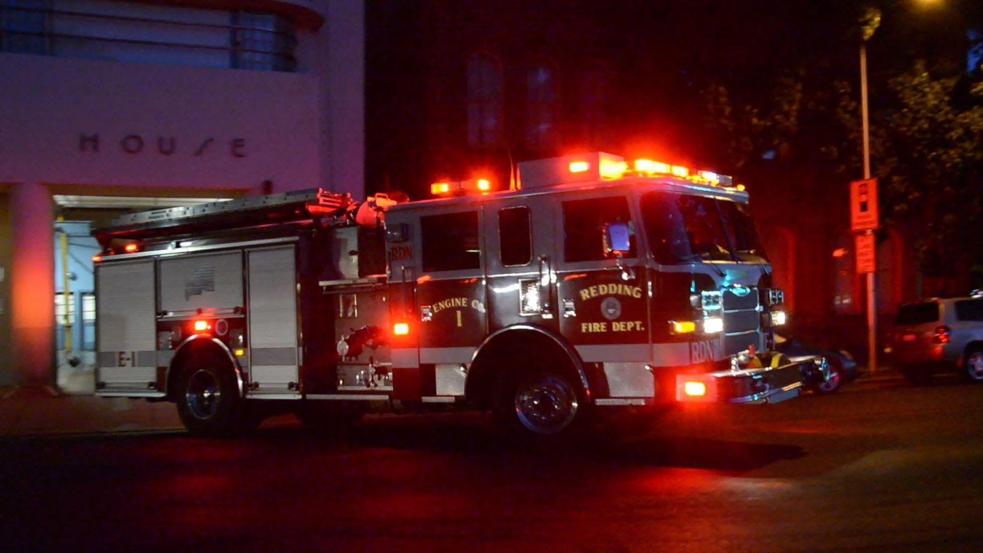 Redding Fire Department Engine 1 Responding