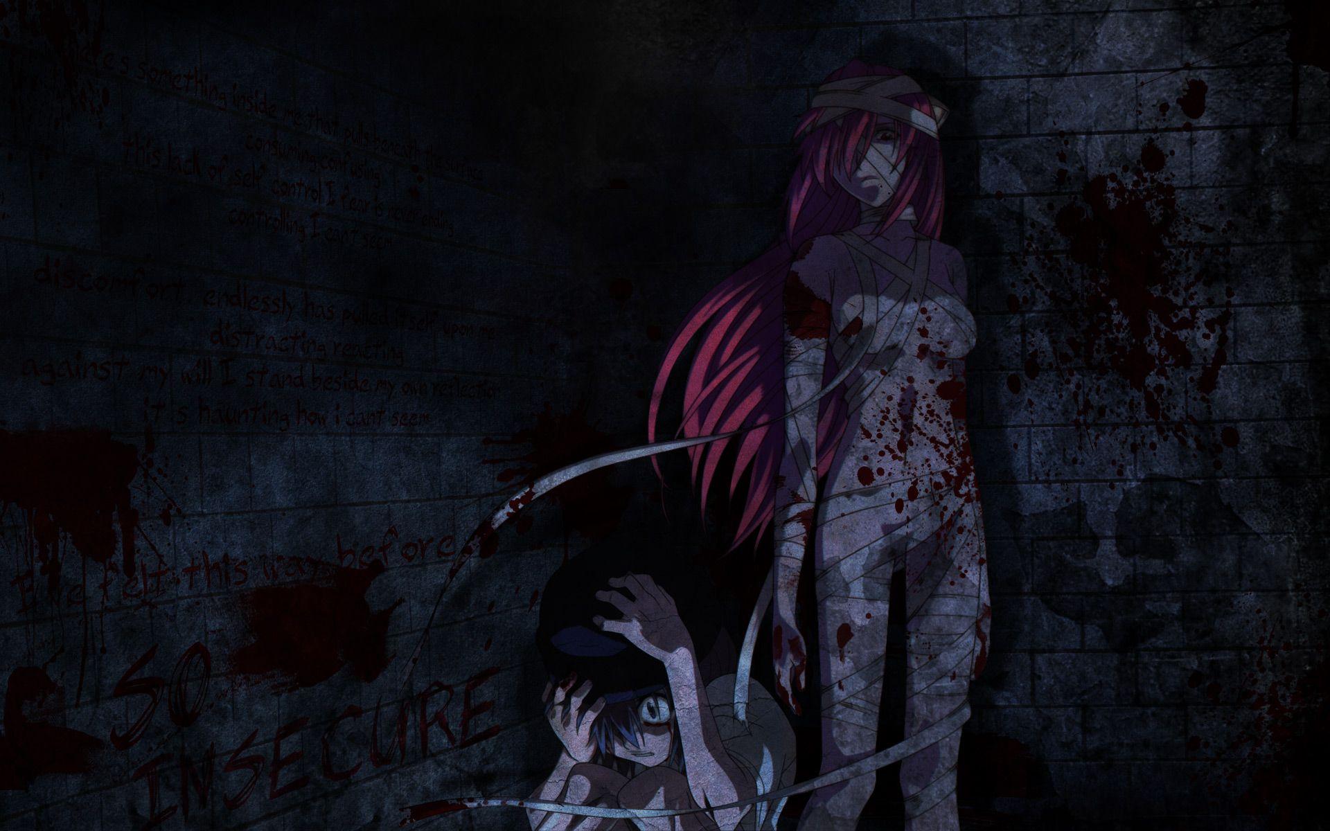 Papeis de parede Elfen Lied lucy Capacete Ruivo Meninas Anime Meninas  baixar imagens