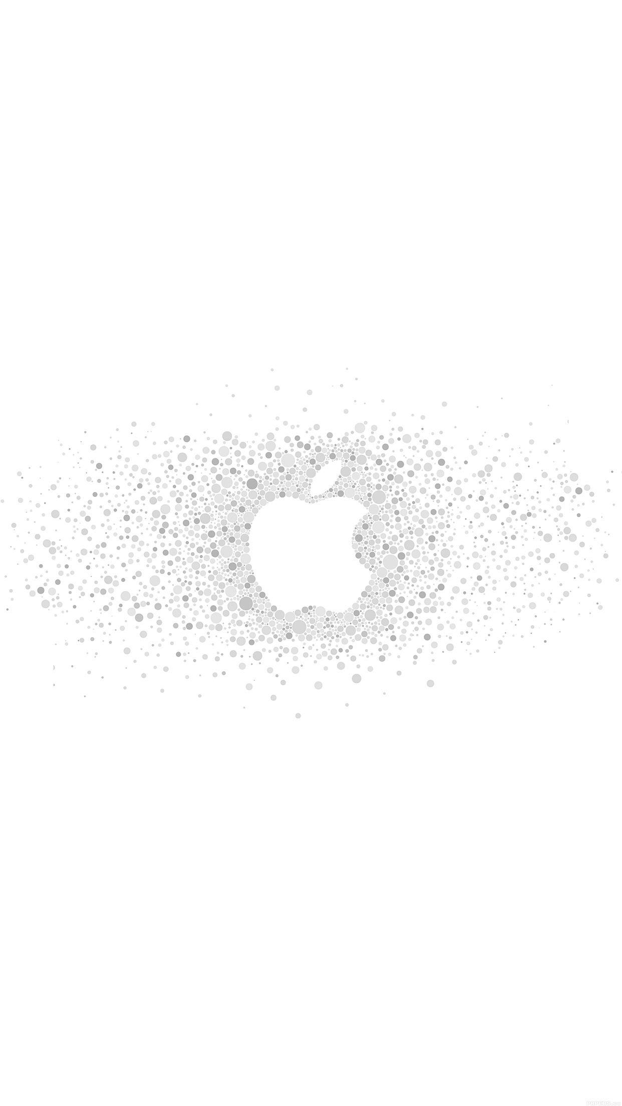 Logo Art Apple Rainbow Minimal White Android wallpaper HD