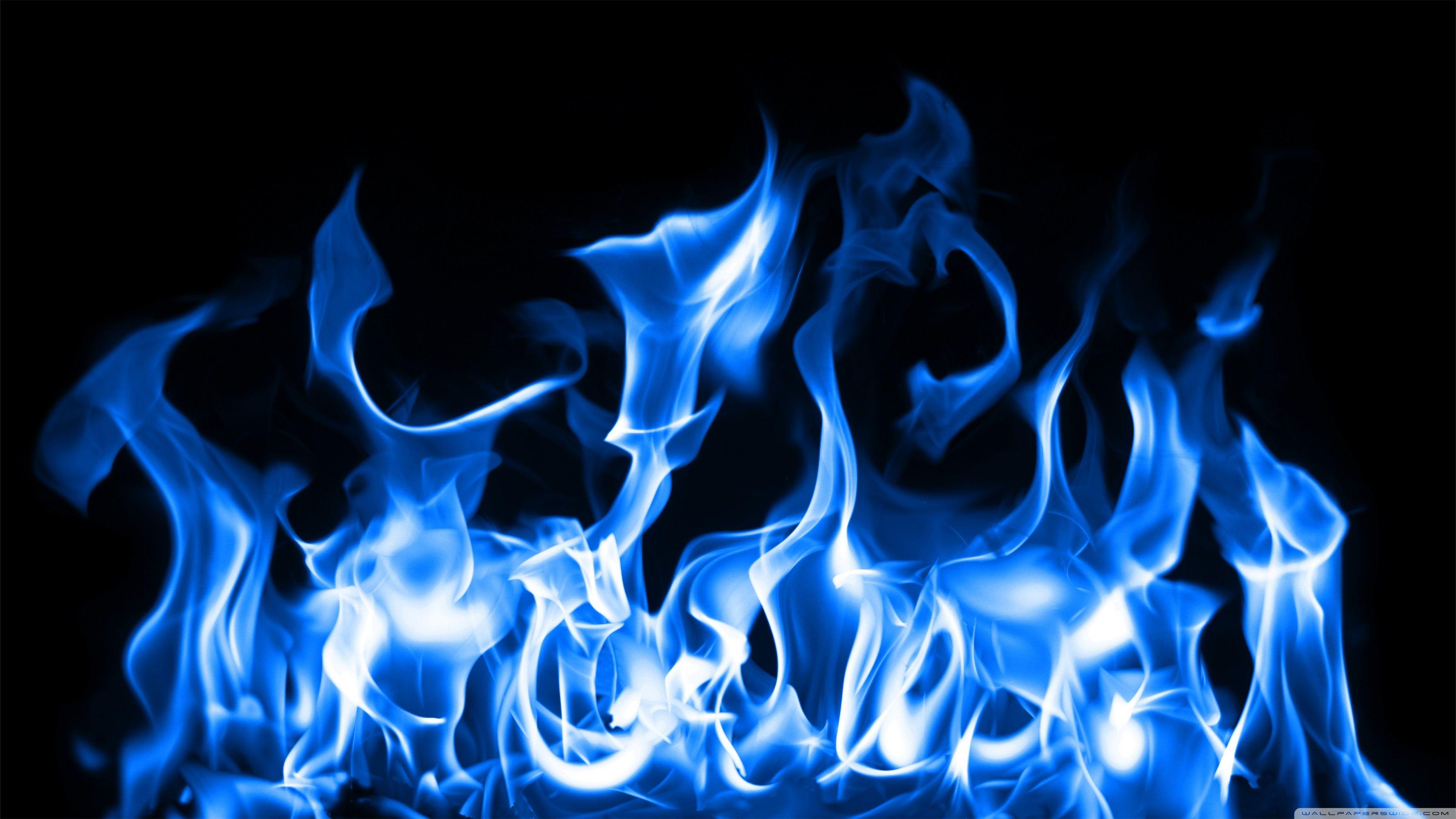 Download wallpapers blue fire 4k fire flames burn fire darkness   Flame art Free background photos Fire art