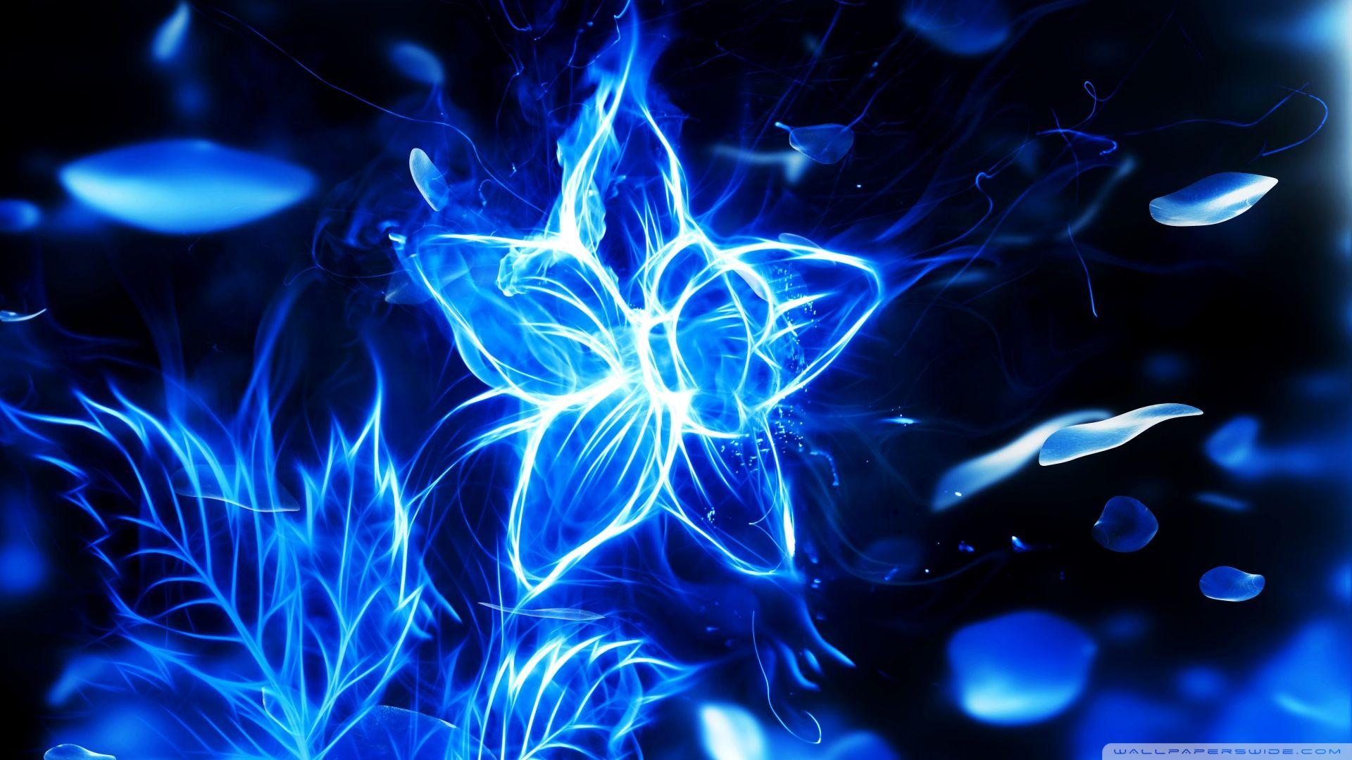 Blue Fire Flower ❤ 4K HD Desktop Wallpaper for 4K Ultra HD TV